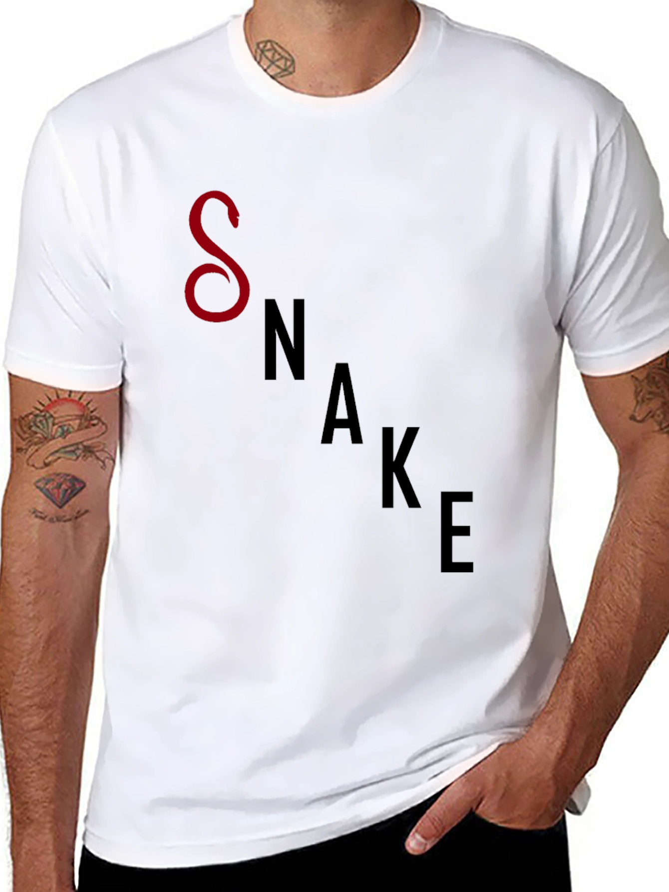 Black Snake Graphic Tee - Cool & Stylish