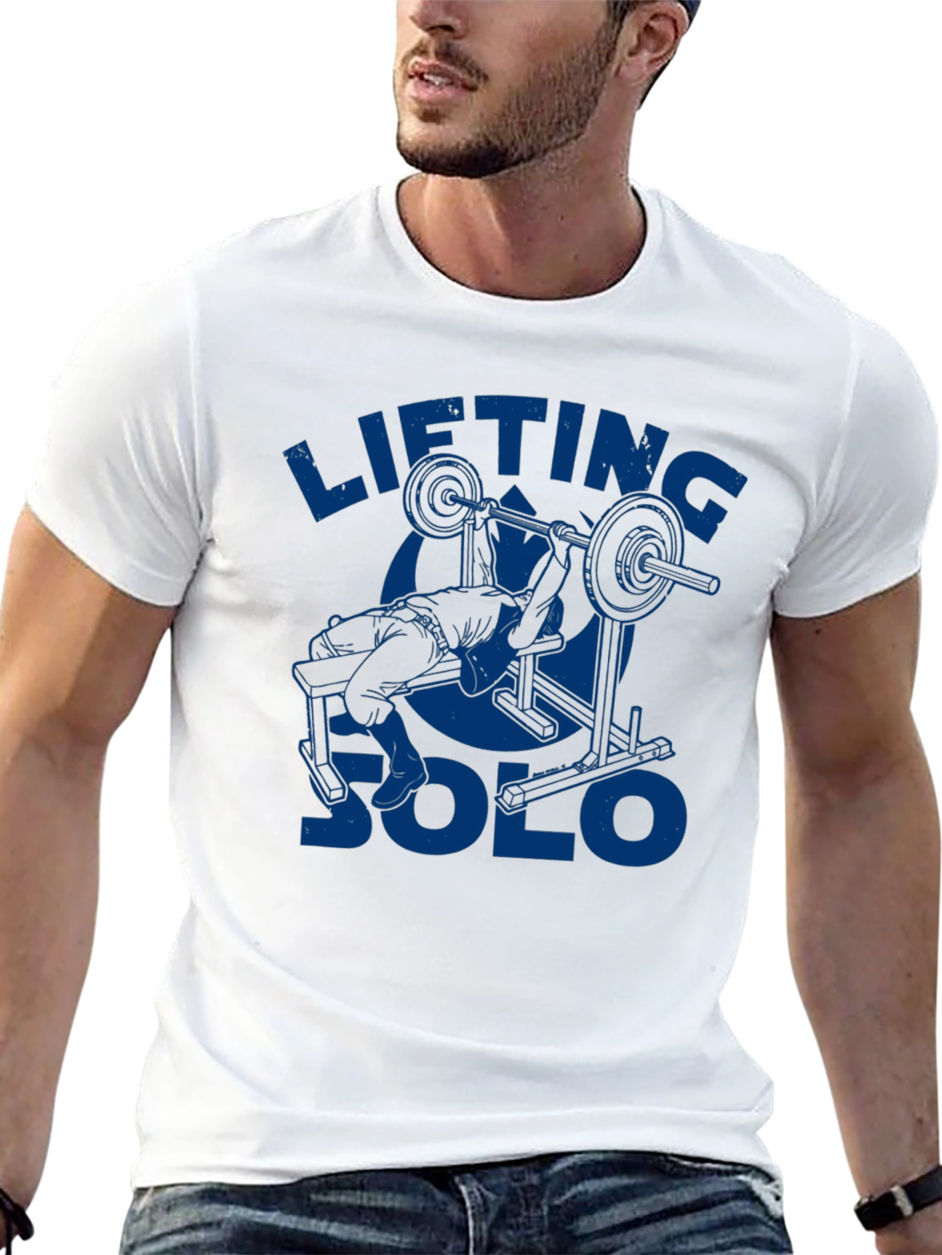 Lifting Solo Black T-Shirt Gym Workout