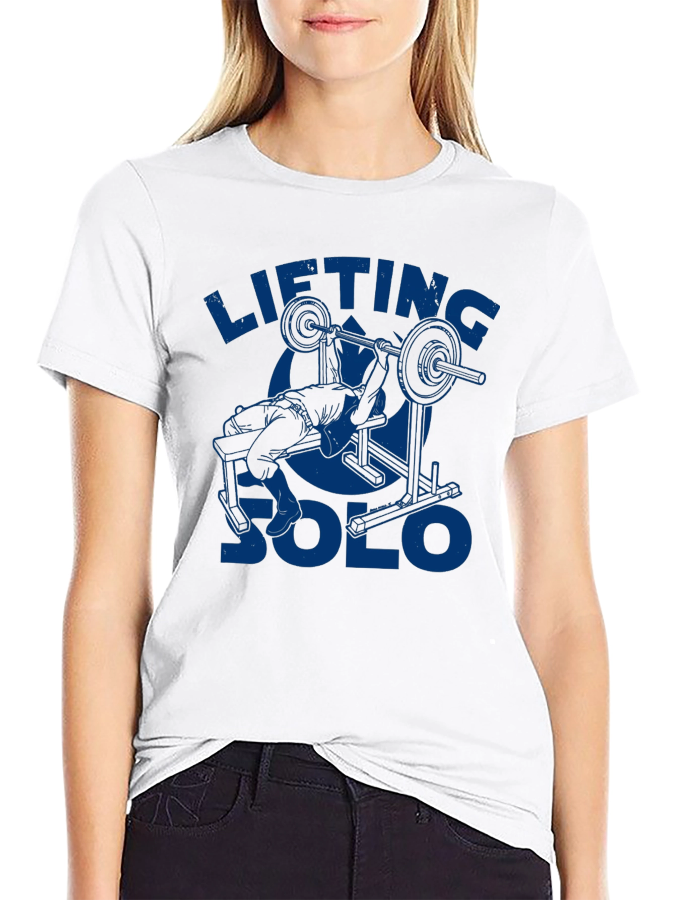 Lifting Solo Black T-Shirt Gym Workout