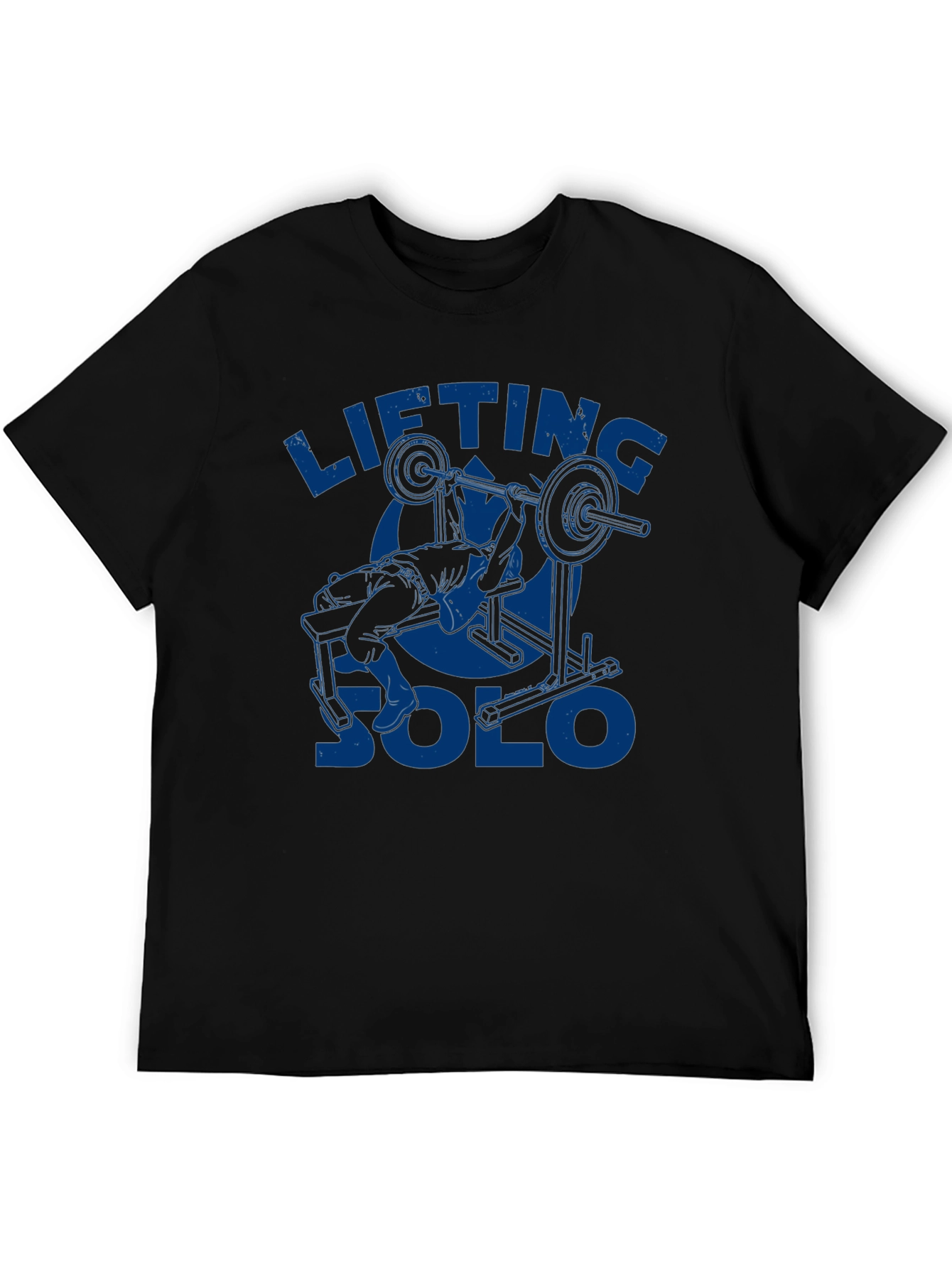 Lifting Solo Black T-Shirt Gym Workout