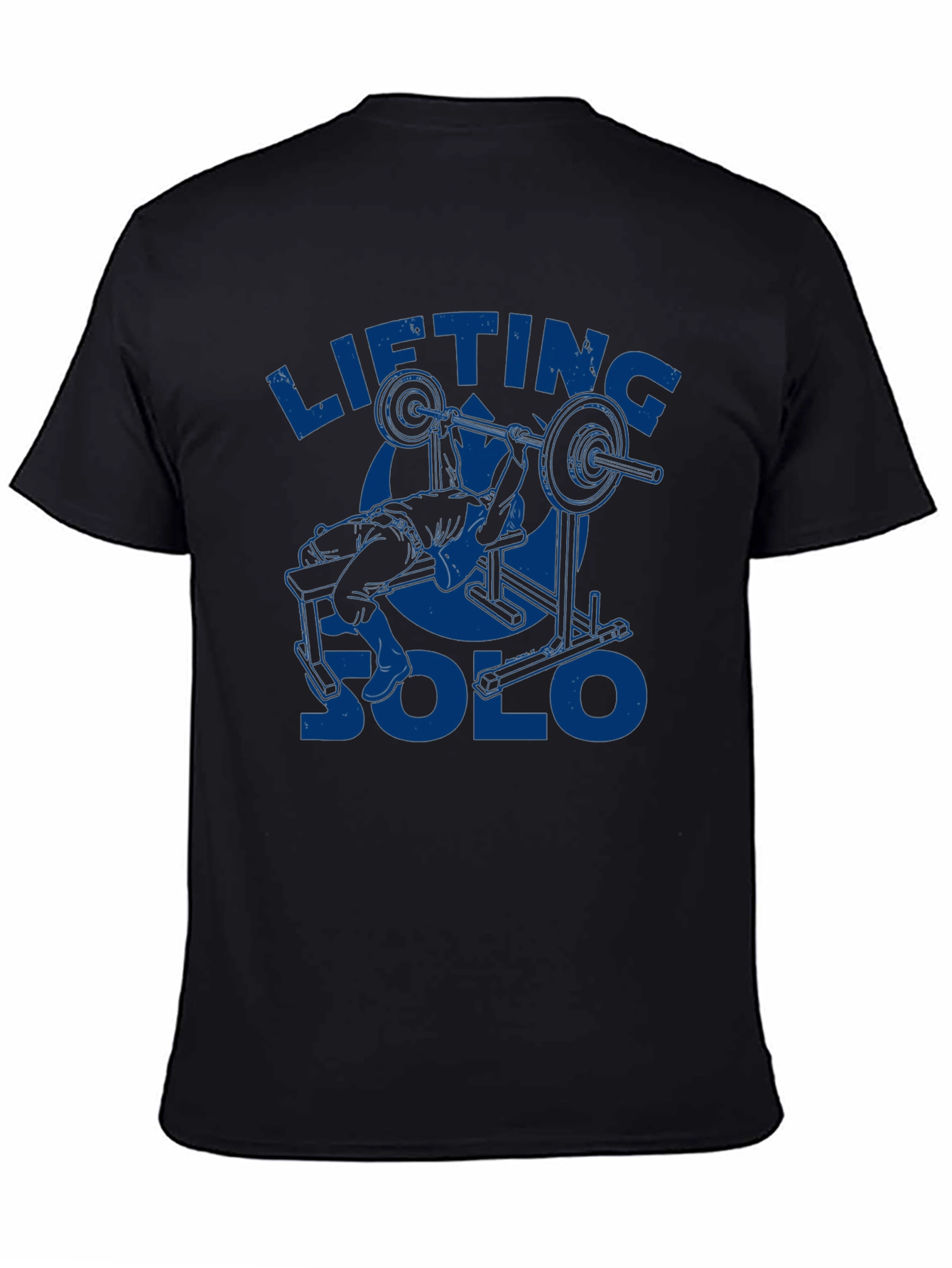 Lifting Solo Black T-Shirt Gym Workout