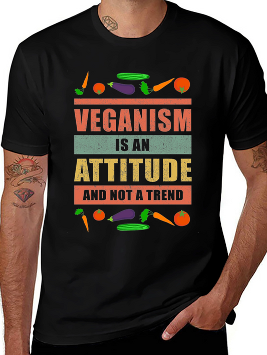 Veganism Attitude T-Shirt -  Unisex Black Tee
