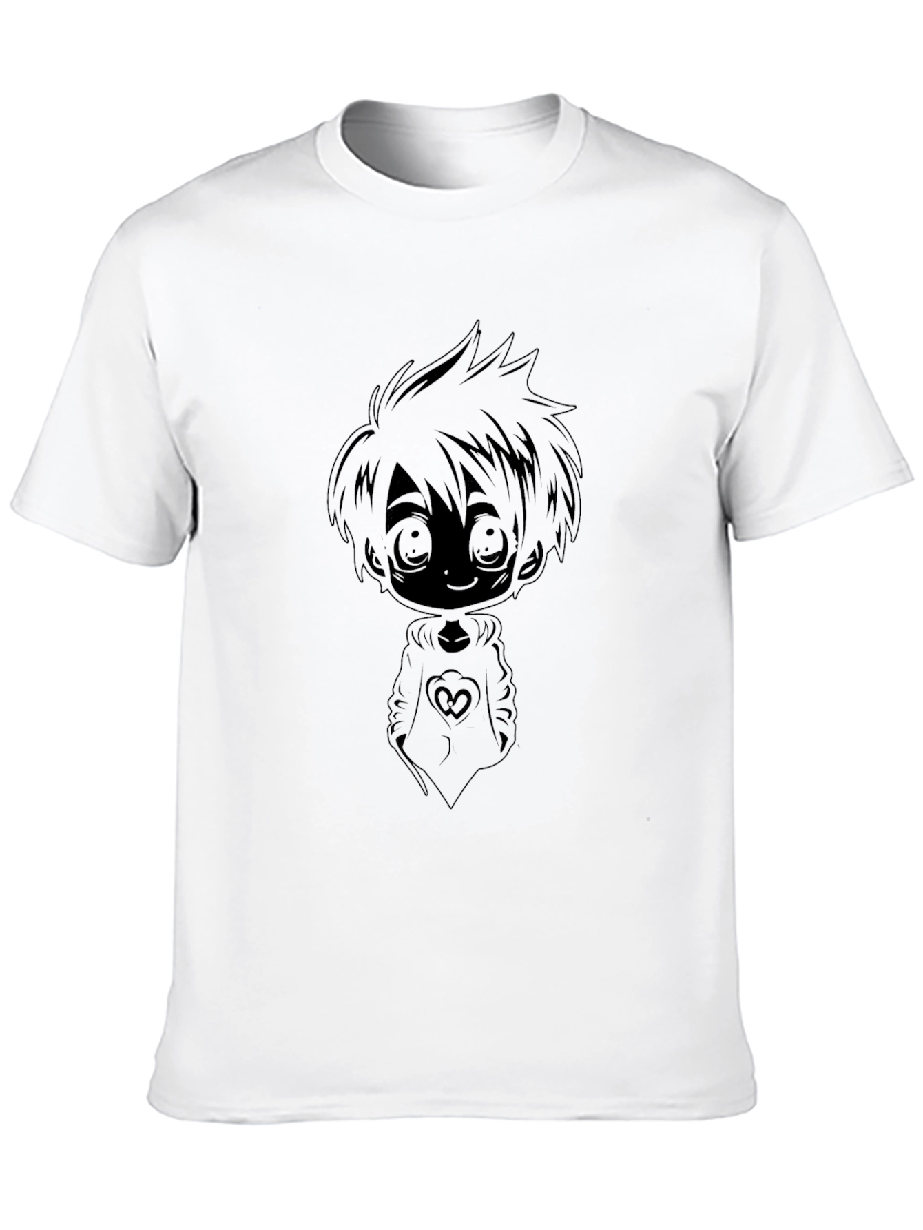 Anime Chibi Graphic Black T-Shirt