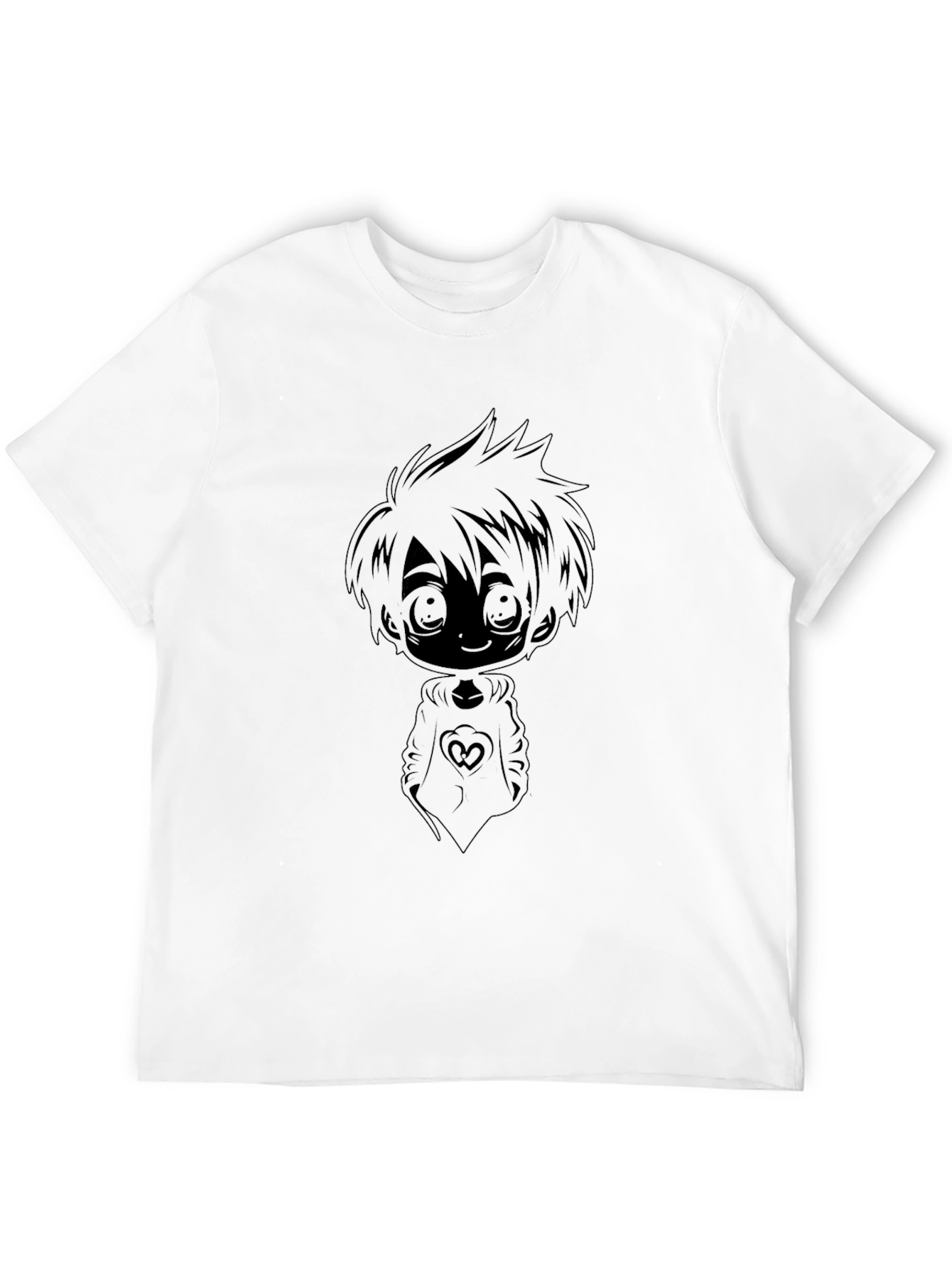 Anime Chibi Graphic Black T-Shirt