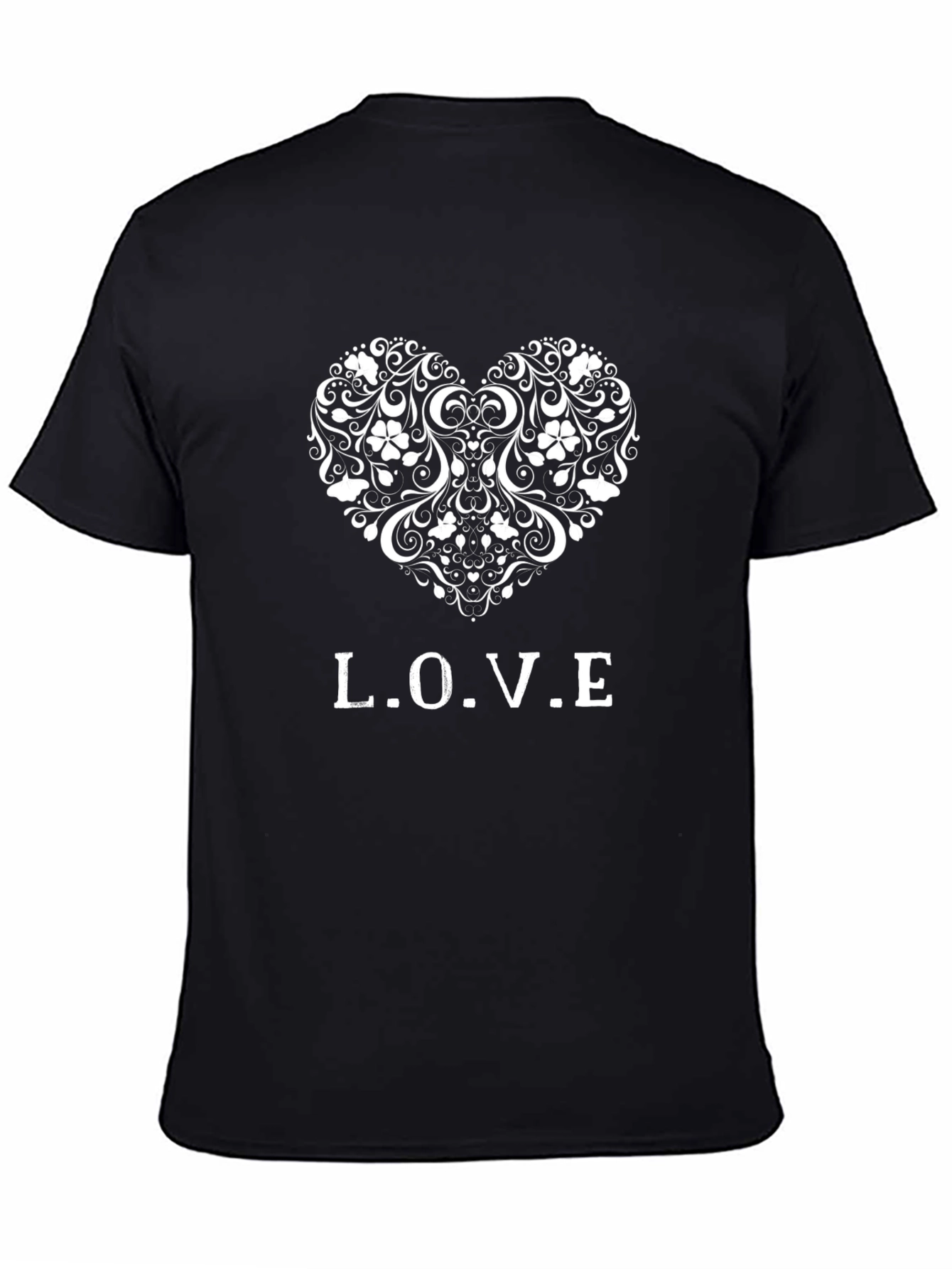 Stylish Black LOVE Heart Graphic T-Shirt