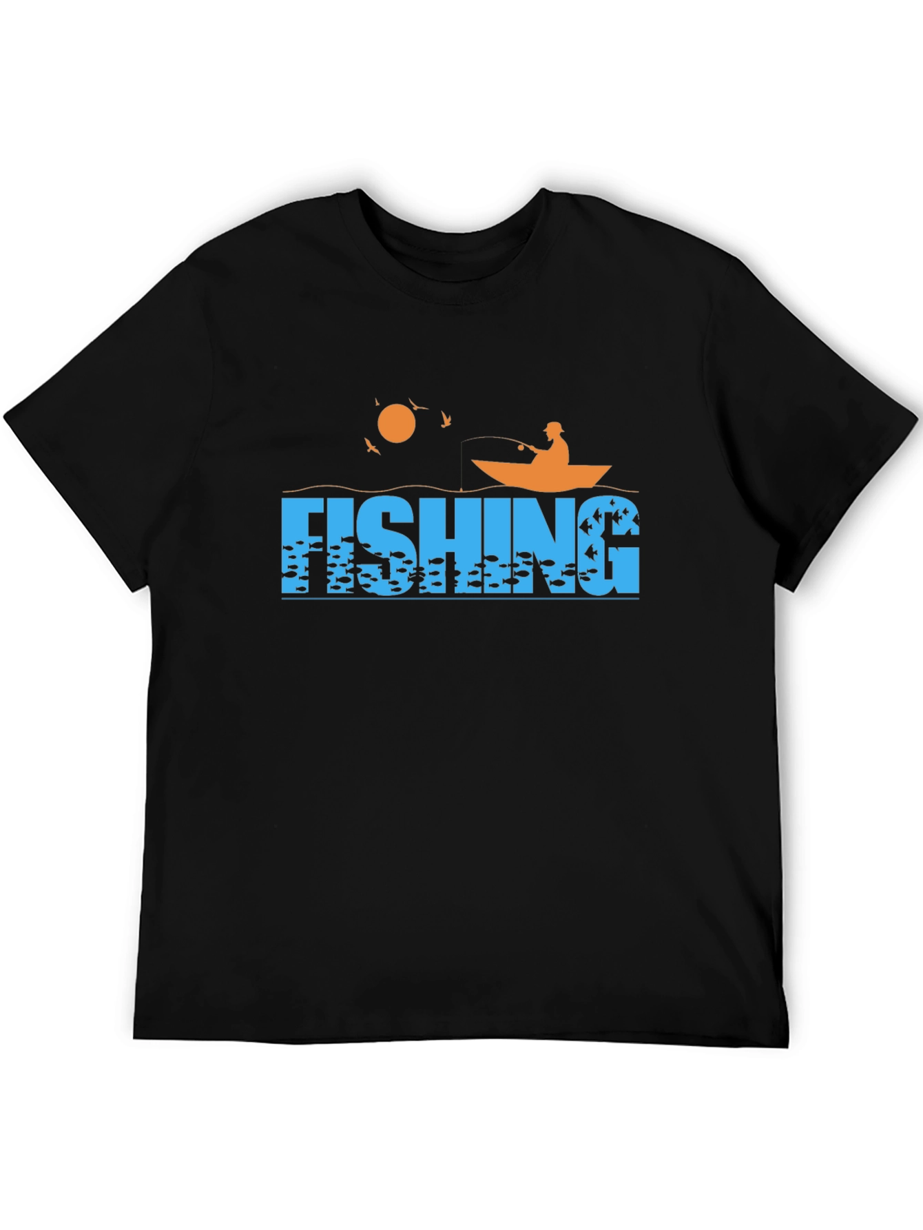 Fishing Graphic T-Shirt - Boat Fisherman Fish Design