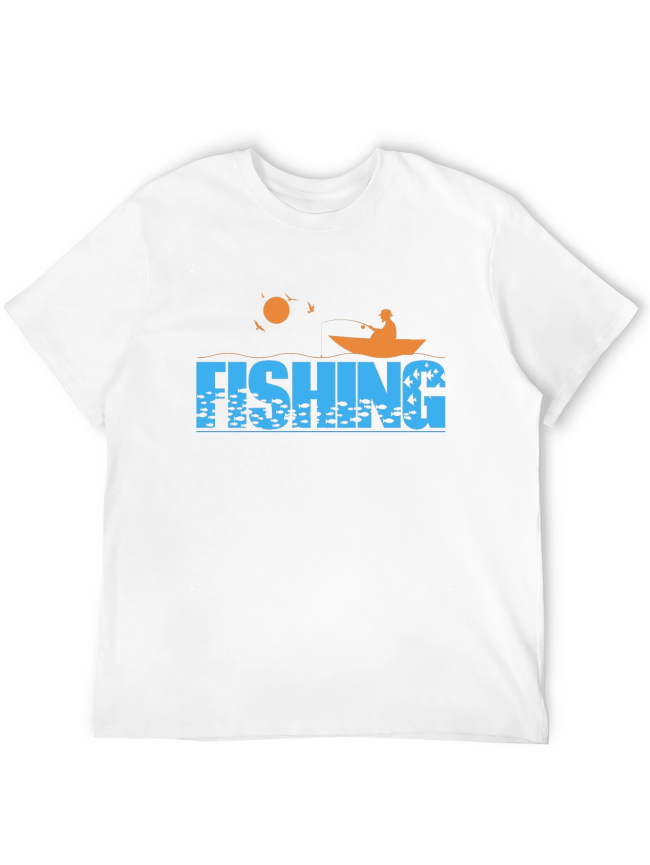 Fishing Graphic T-Shirt - Boat Fisherman Fish Design
