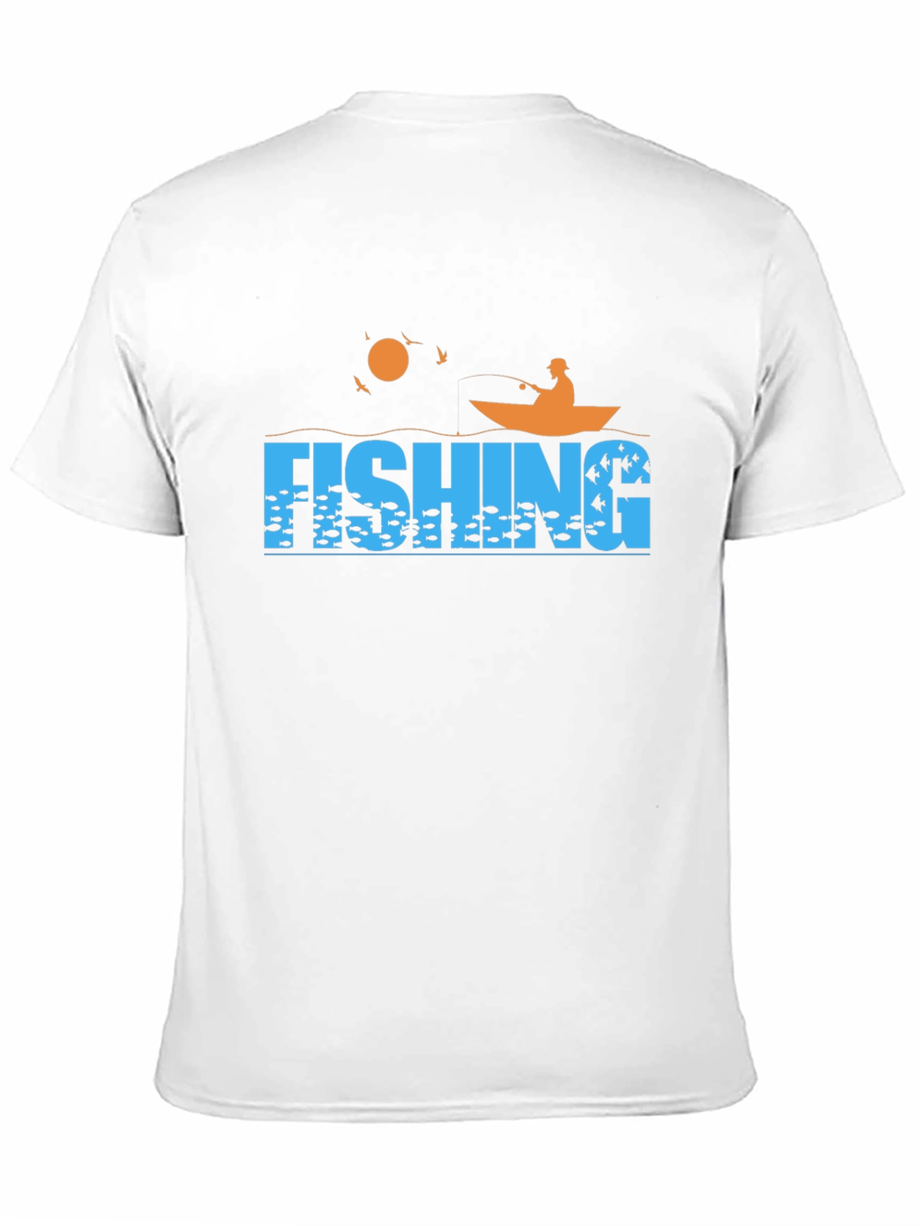 Fishing Graphic T-Shirt - Boat Fisherman Fish Design