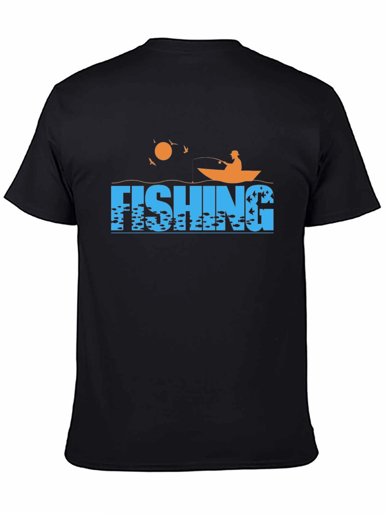 Fishing Graphic T-Shirt - Boat Fisherman Fish Design