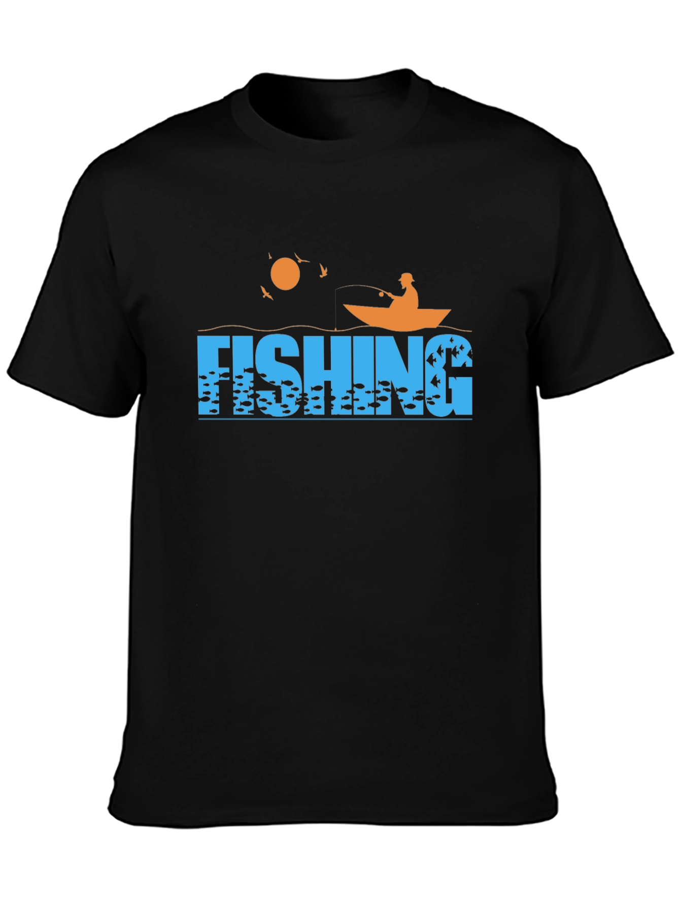 Fishing Graphic T-Shirt - Boat Fisherman Fish Design