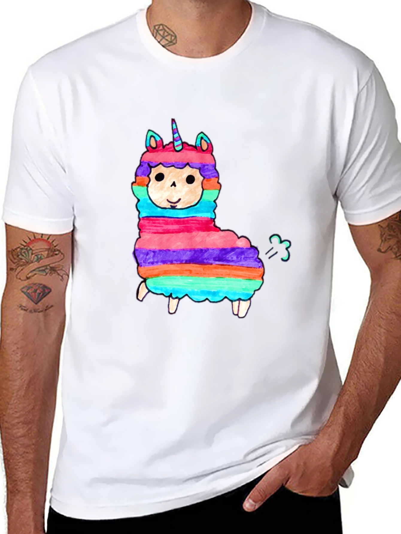 Llama Unicorn Funny T-Shirt