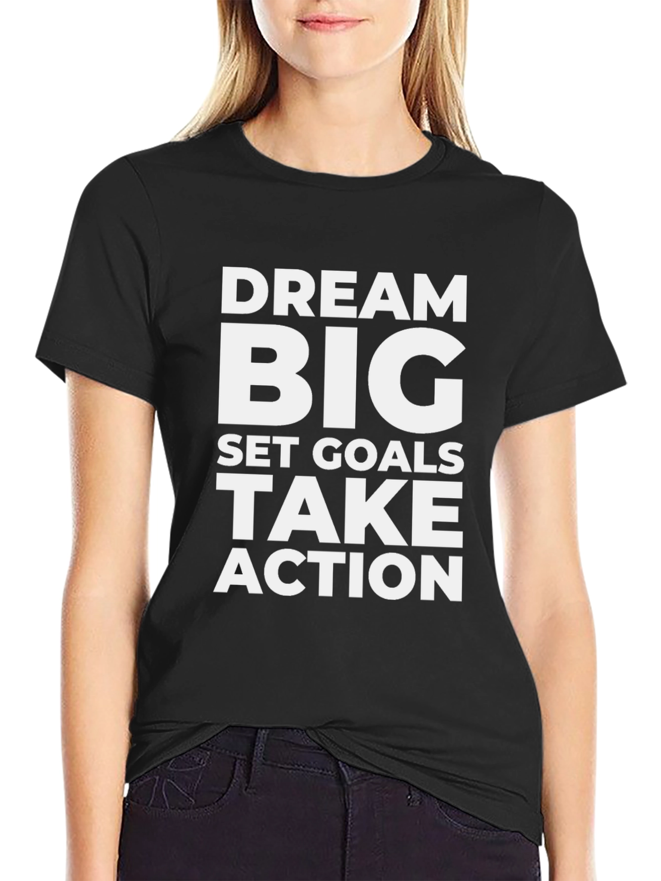 Dream Big Graphic T-Shirt - Motivational Black Tee