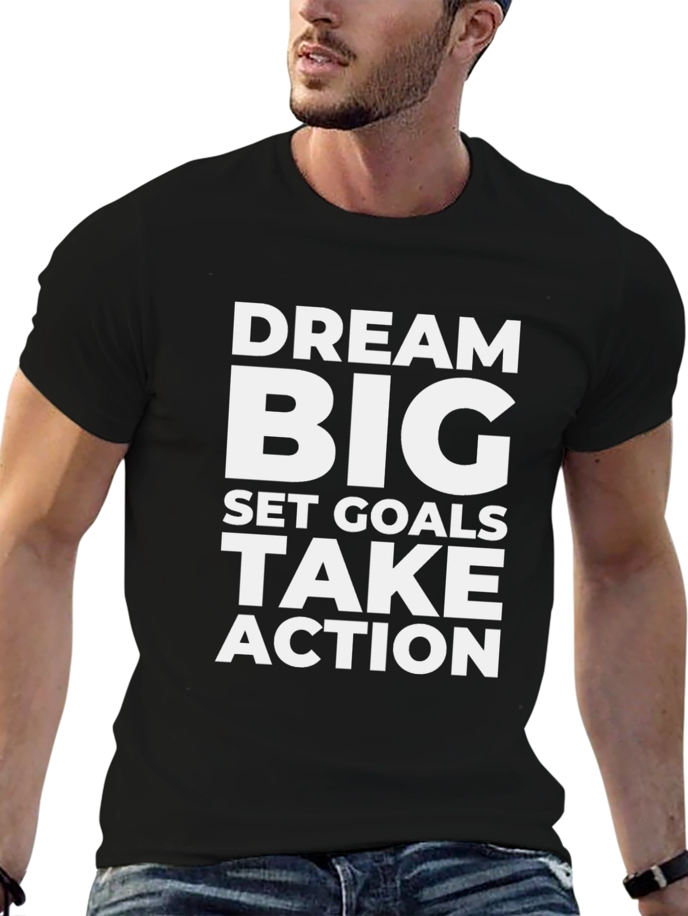 Dream Big Graphic T-Shirt - Motivational Black Tee