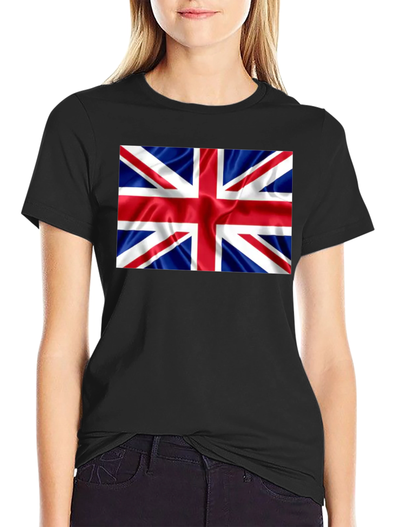British Flag Graphic Black T-Shirt
