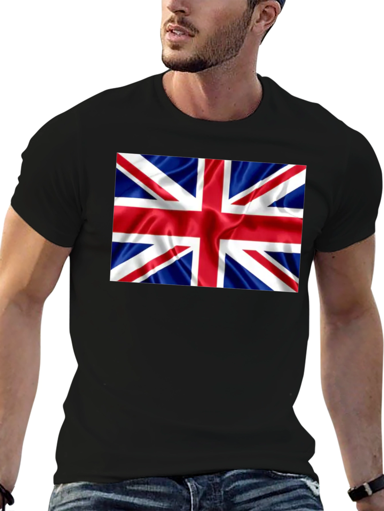 British Flag Graphic Black T-Shirt