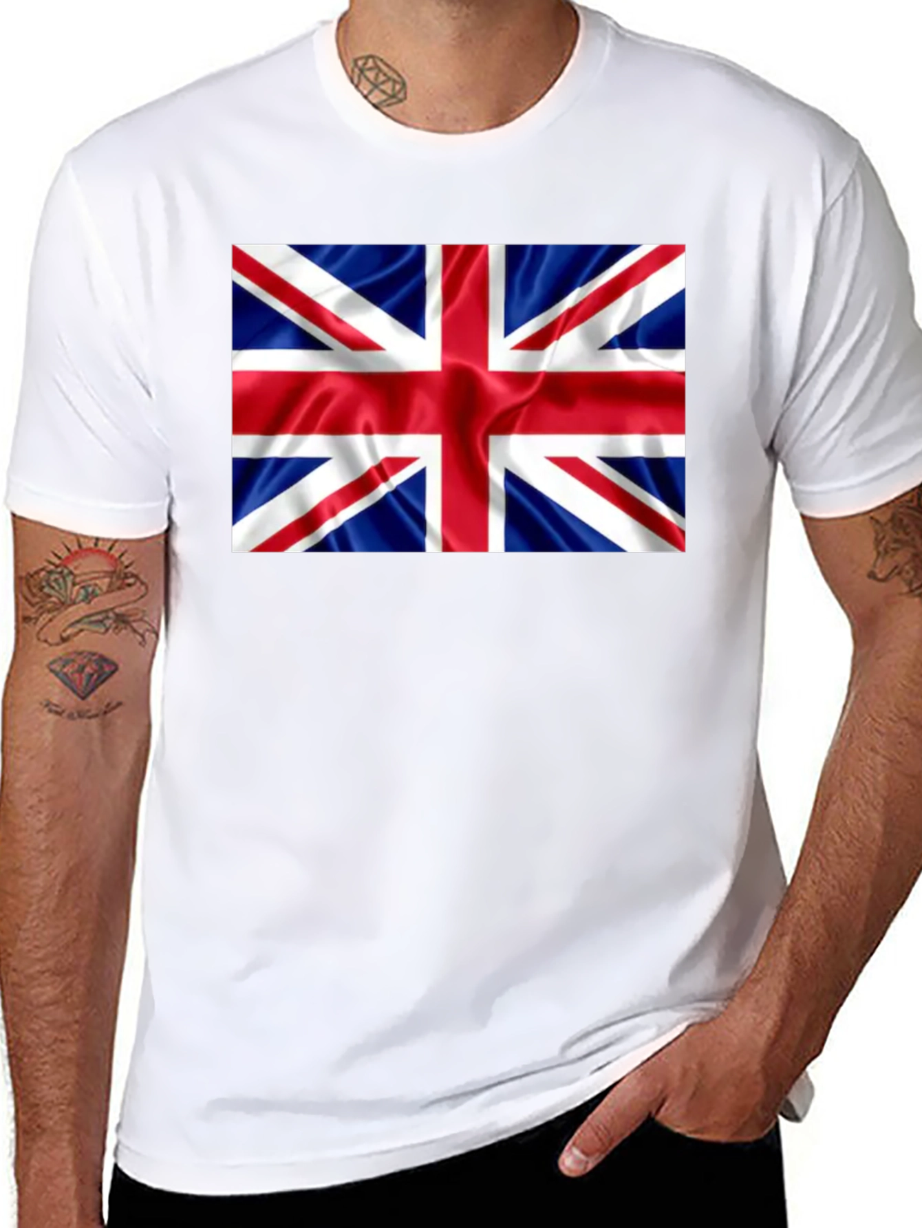 British Flag Graphic Black T-Shirt