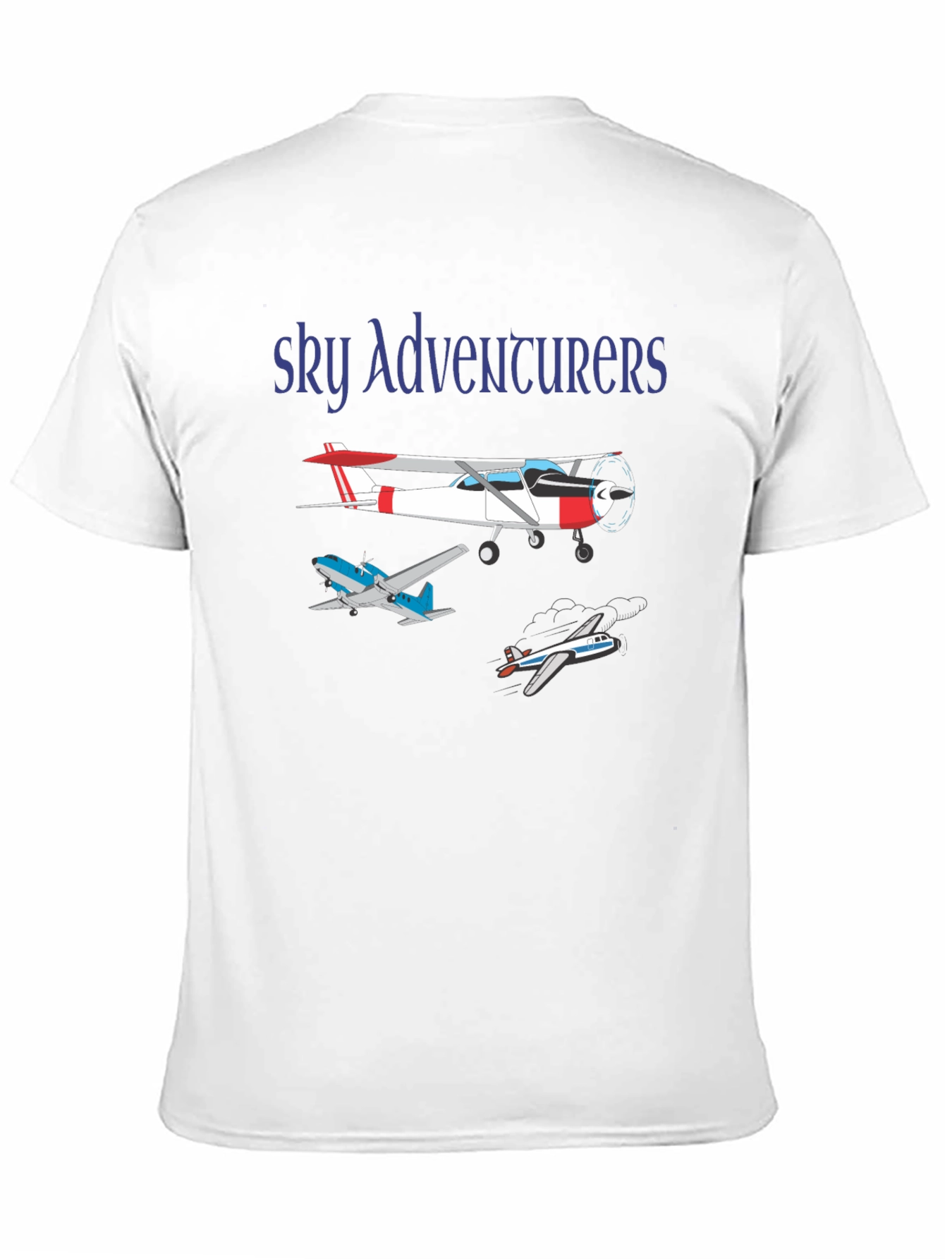 Sky Adventurers Graphic T-Shirt - Airplane Design