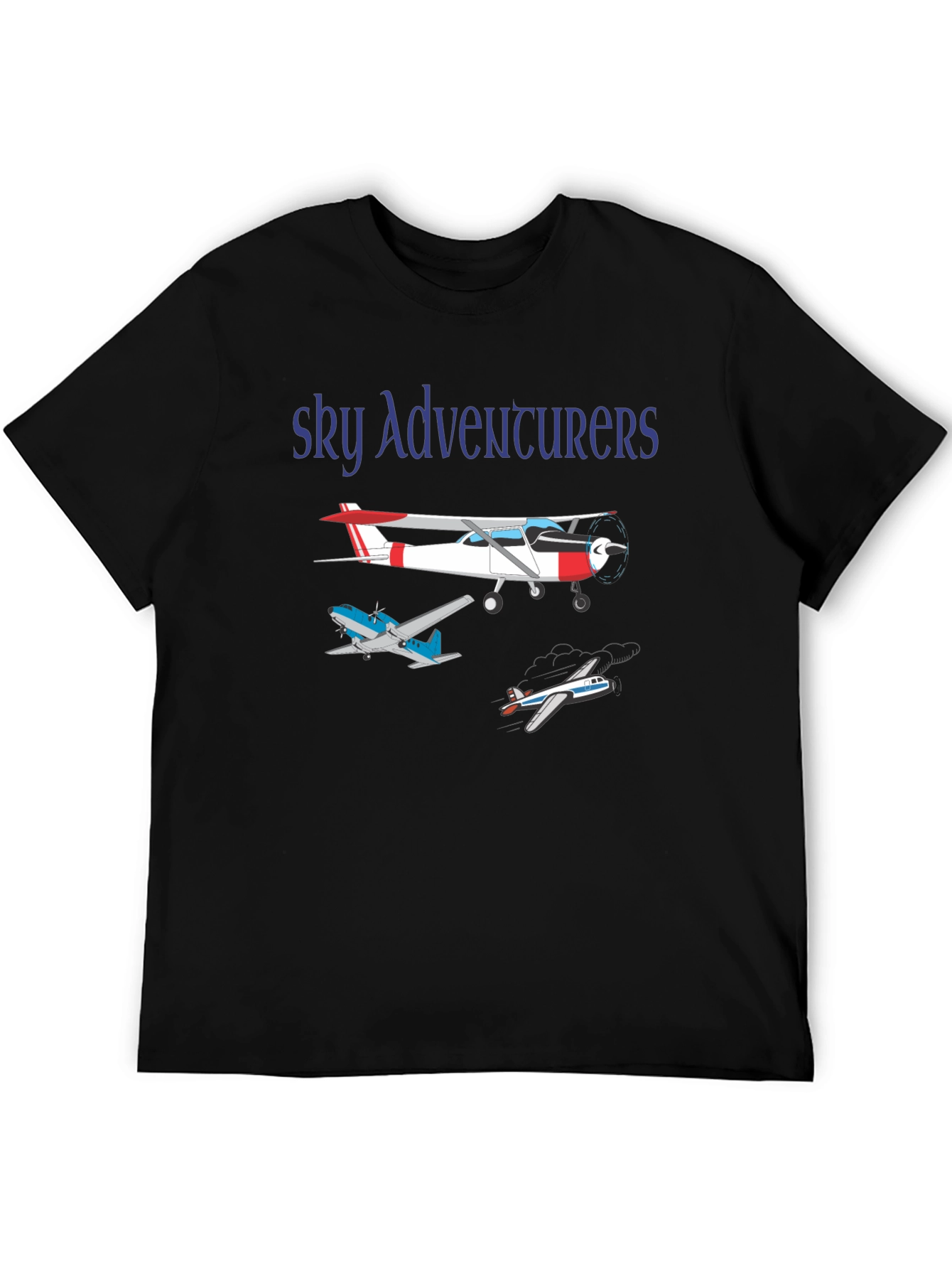 Sky Adventurers Graphic T-Shirt - Airplane Design