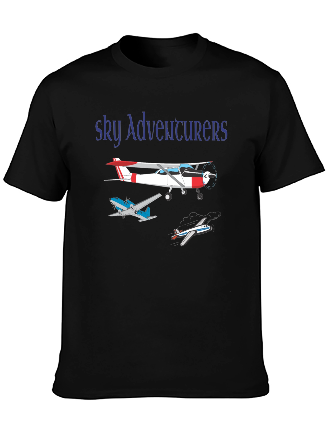 Sky Adventurers Graphic T-Shirt - Airplane Design