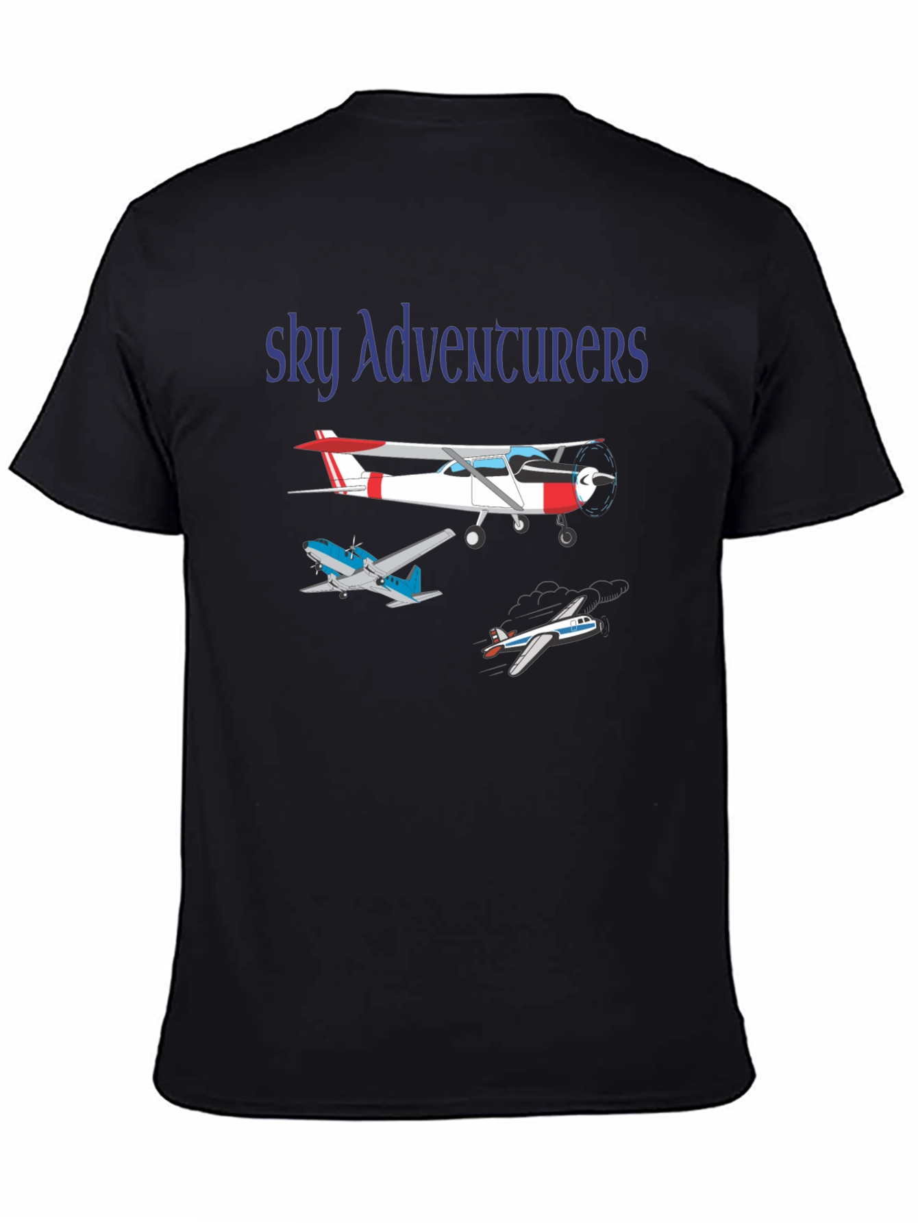 Sky Adventurers Graphic T-Shirt - Airplane Design