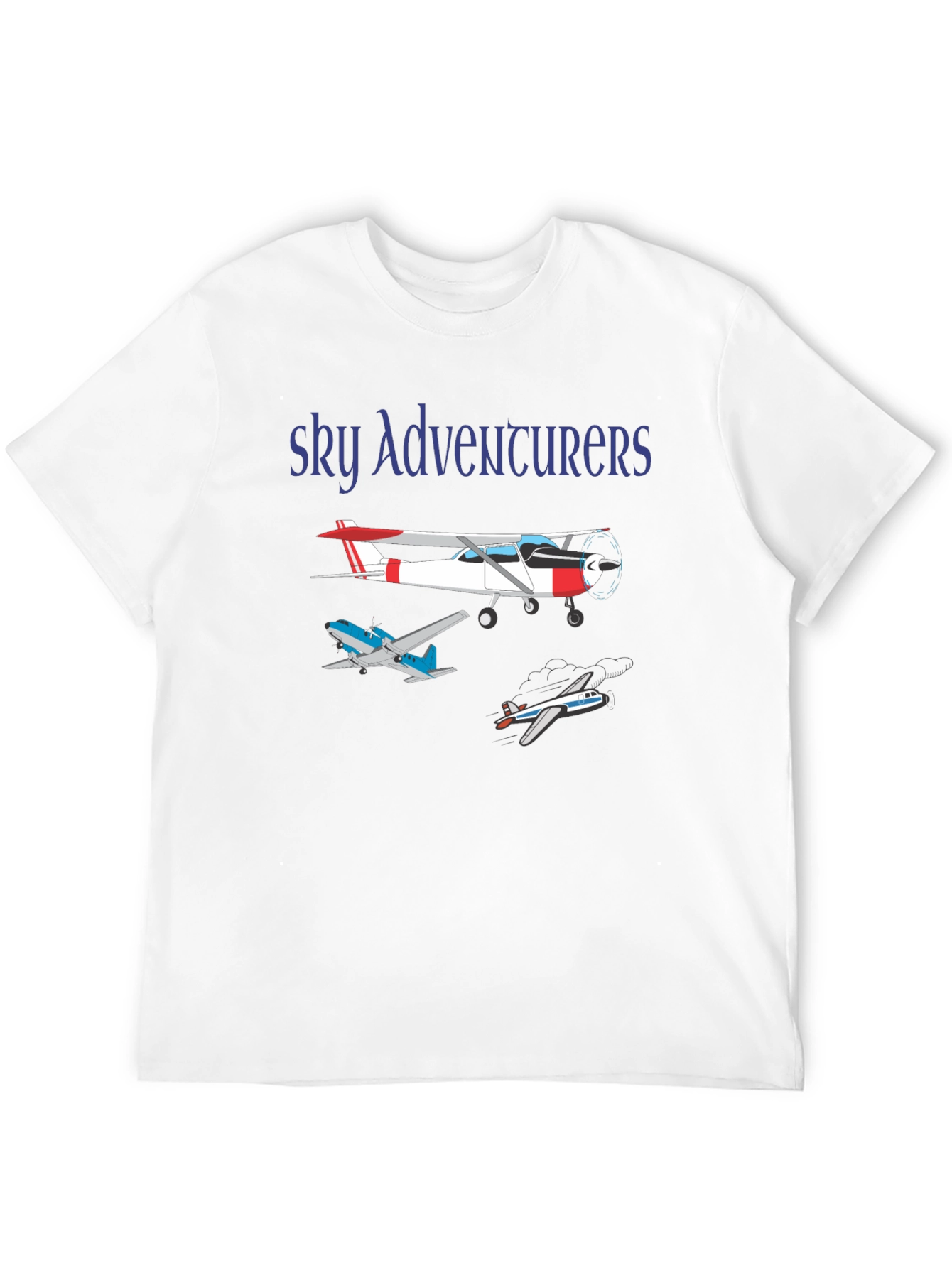 Sky Adventurers Graphic T-Shirt - Airplane Design