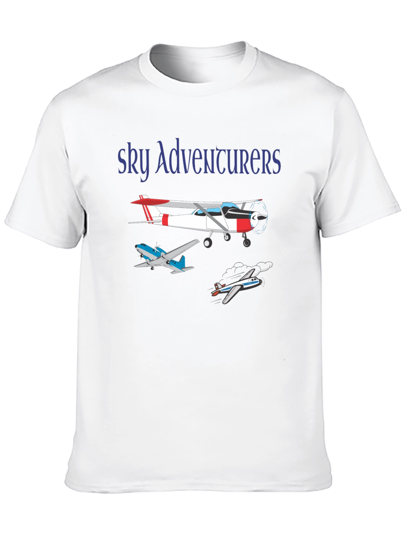 Sky Adventurers Graphic T-Shirt - Airplane Design