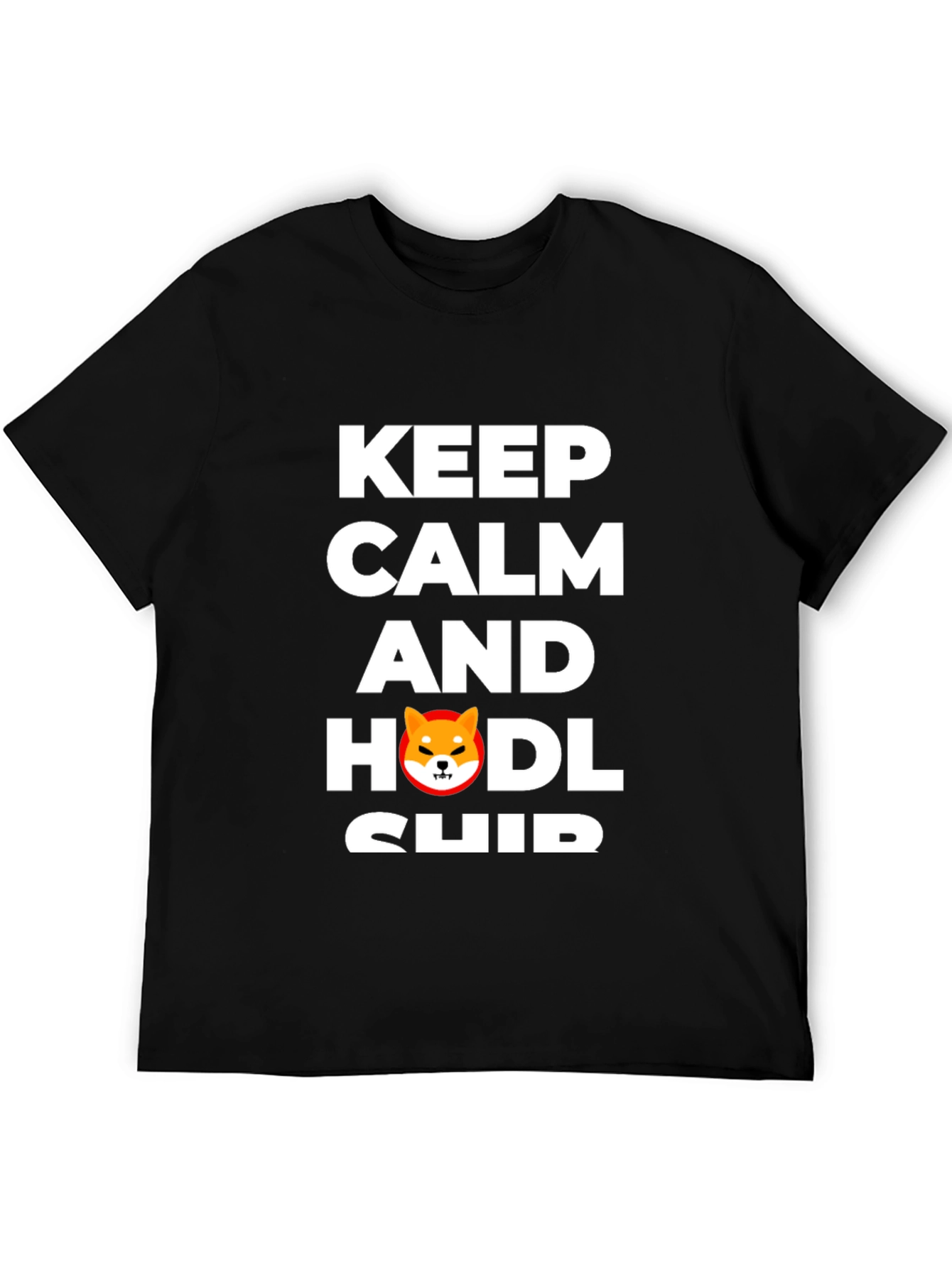 Keep Calm & HODL Shiba Inu Black T-Shirt