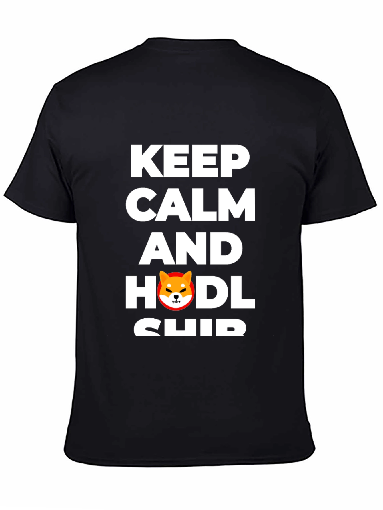 Keep Calm & HODL Shiba Inu Black T-Shirt