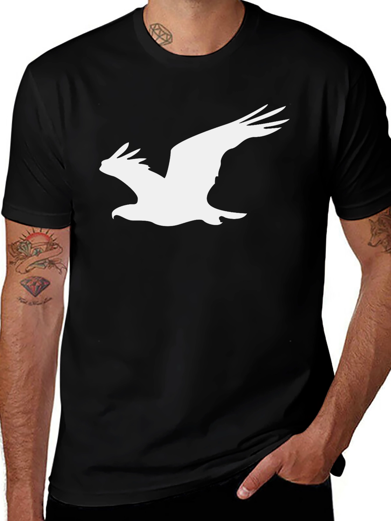 Black Eagle Graphic Tee - Mens Short Sleeve