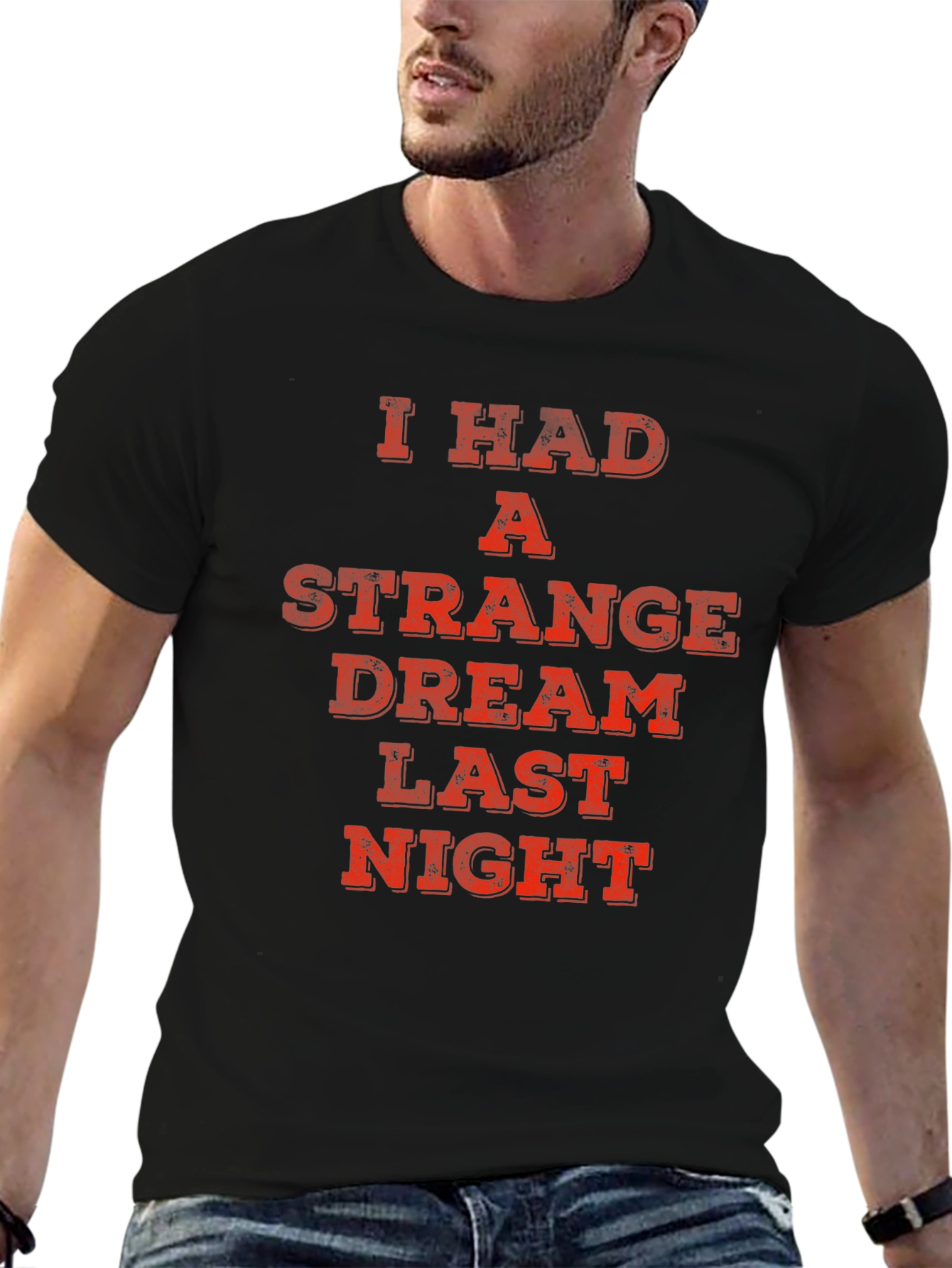 Strange Dream Tee - Black Novelty Graphic T-Shirt