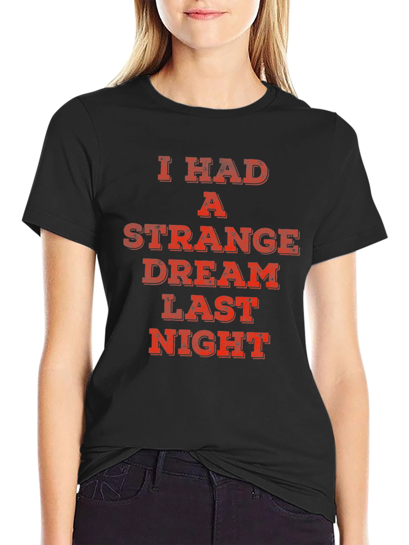 Strange Dream Tee - Black Novelty Graphic T-Shirt