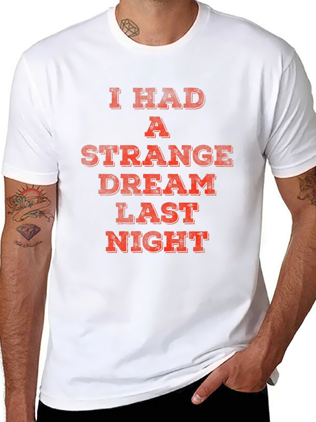 Strange Dream Tee - Black Novelty Graphic T-Shirt