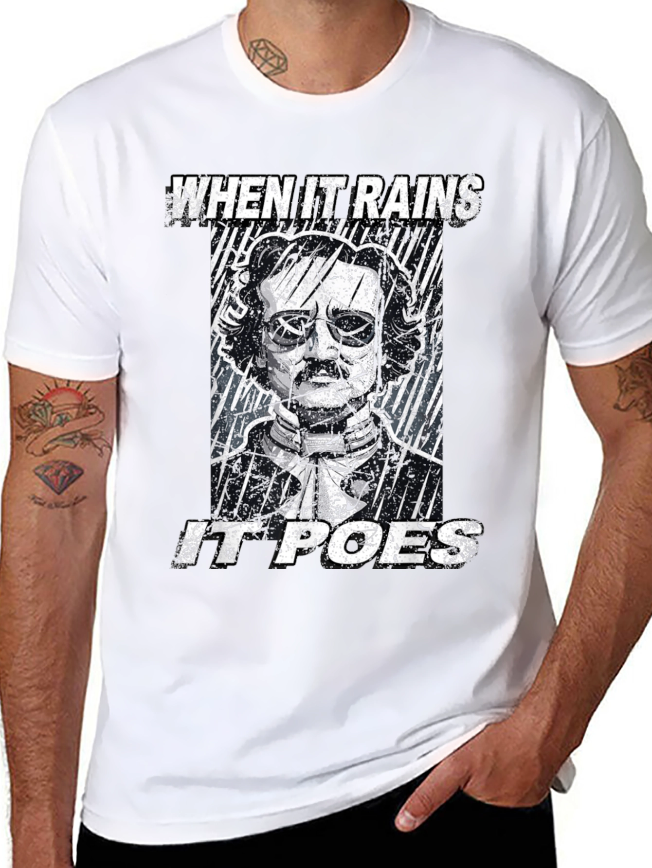 When it Rains it Poes Graphic Tee