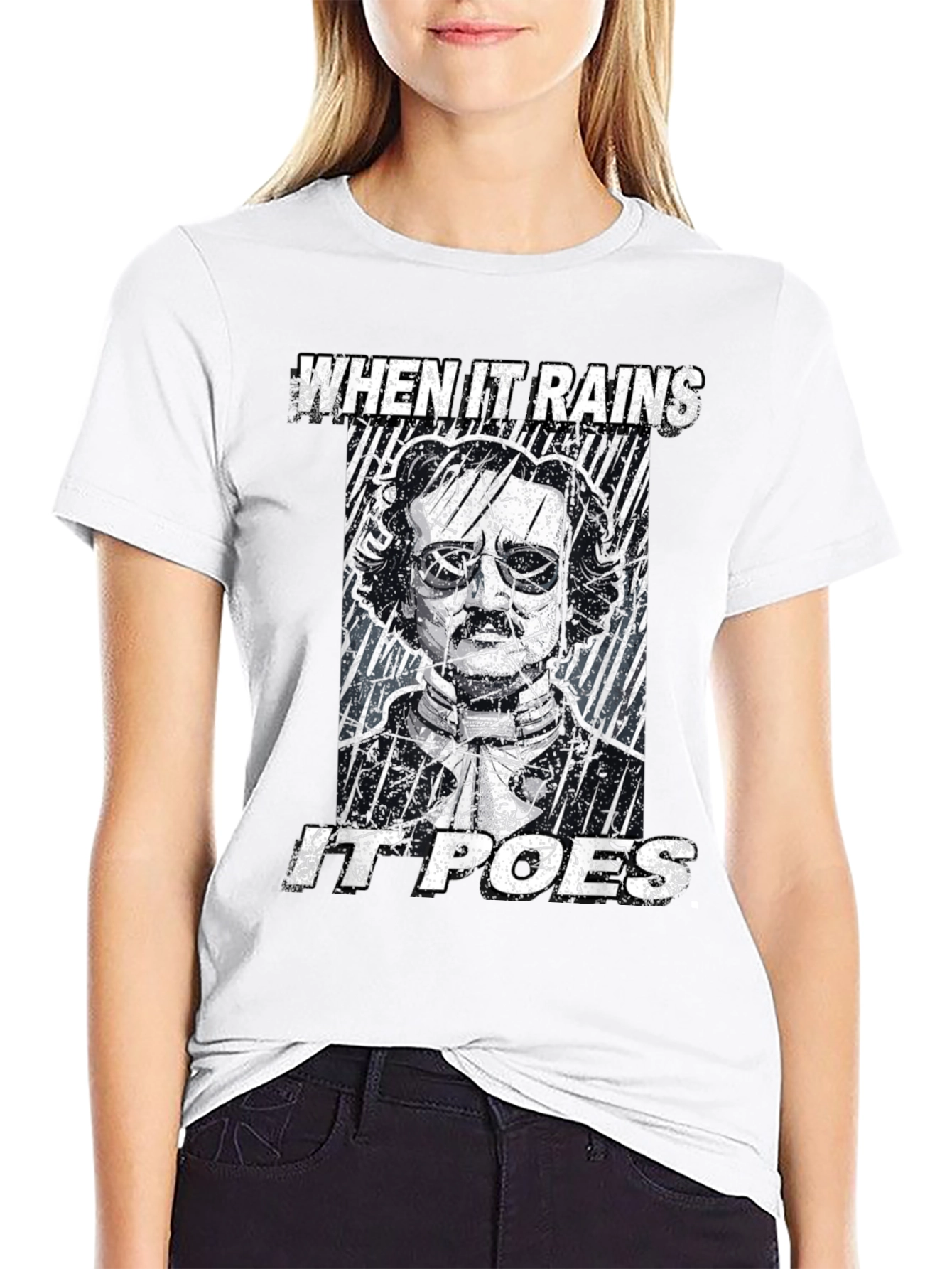 When it Rains it Poes Graphic Tee
