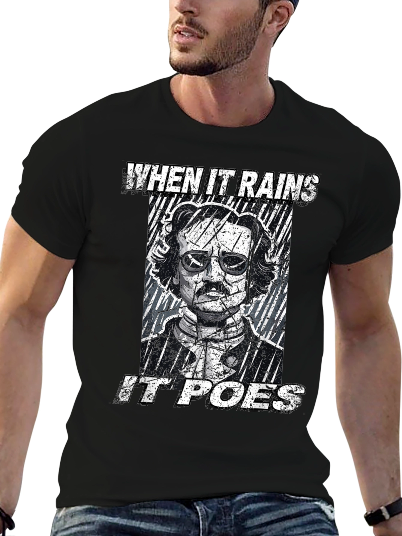 When it Rains it Poes Graphic Tee