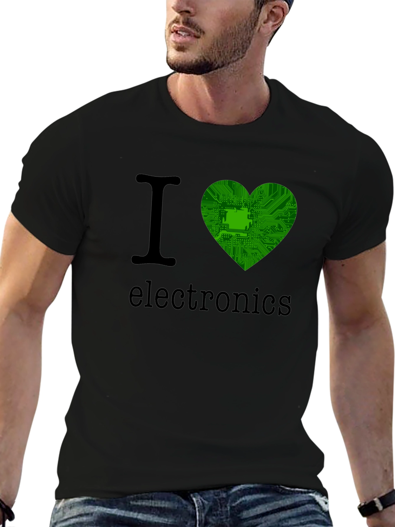 I Heart Electronics T-Shirt - Circuit Board Design