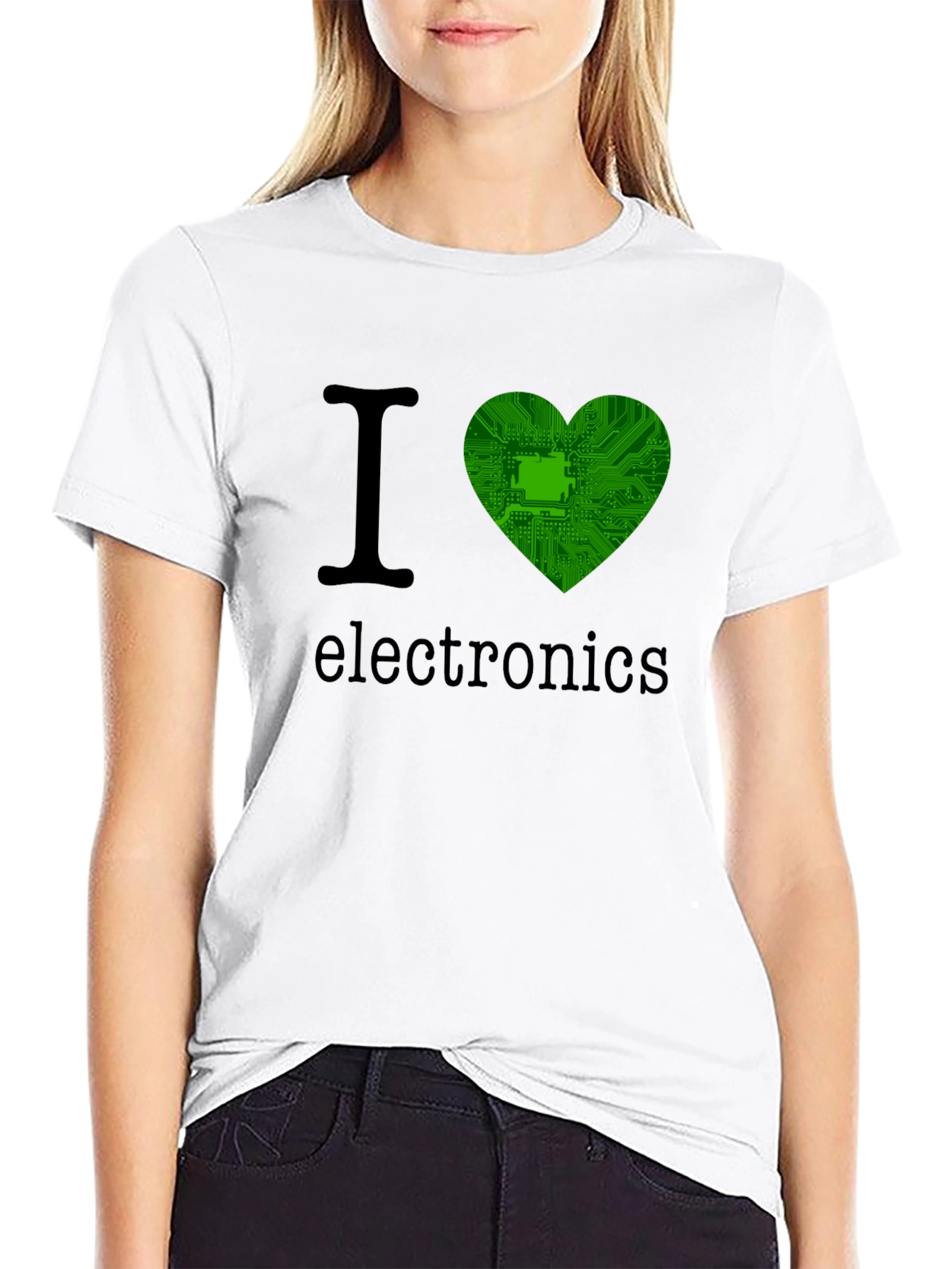 I Heart Electronics T-Shirt - Circuit Board Design