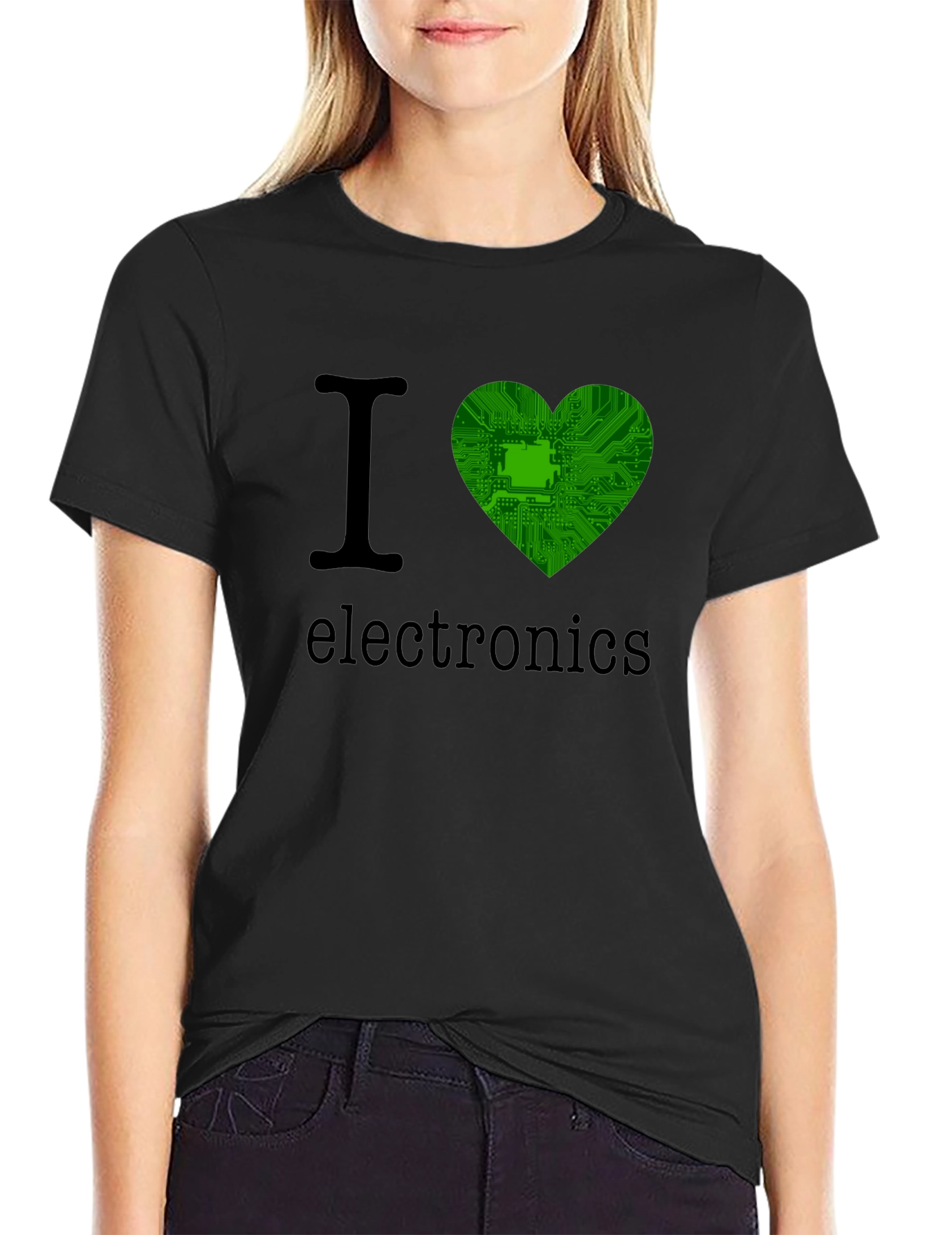 I Heart Electronics T-Shirt - Circuit Board Design