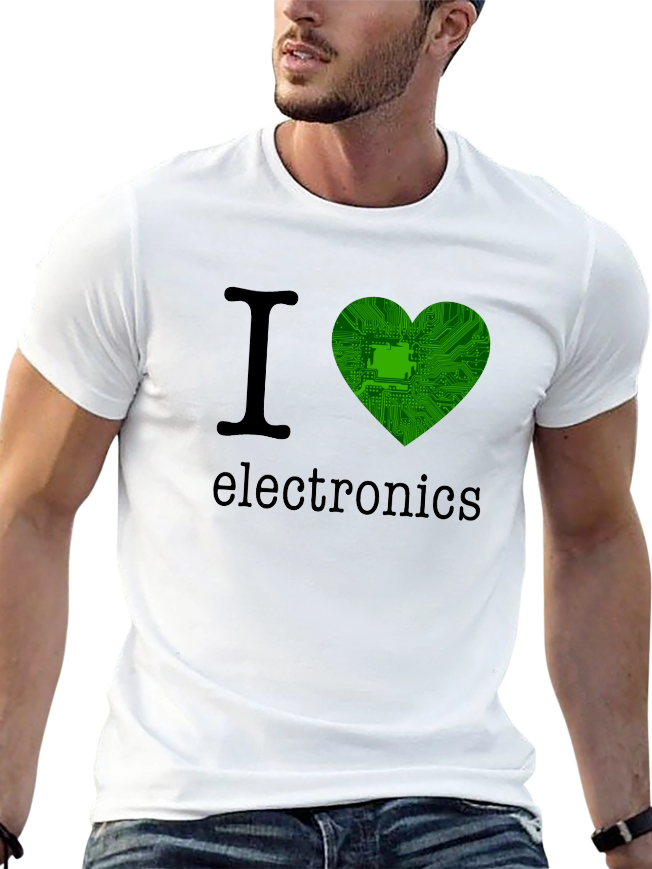 I Heart Electronics T-Shirt - Circuit Board Design