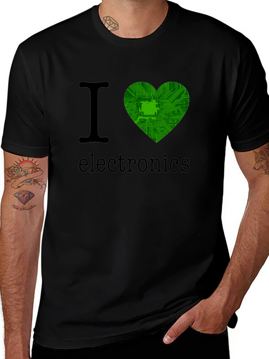 I Heart Electronics T-Shirt - Circuit Board Design