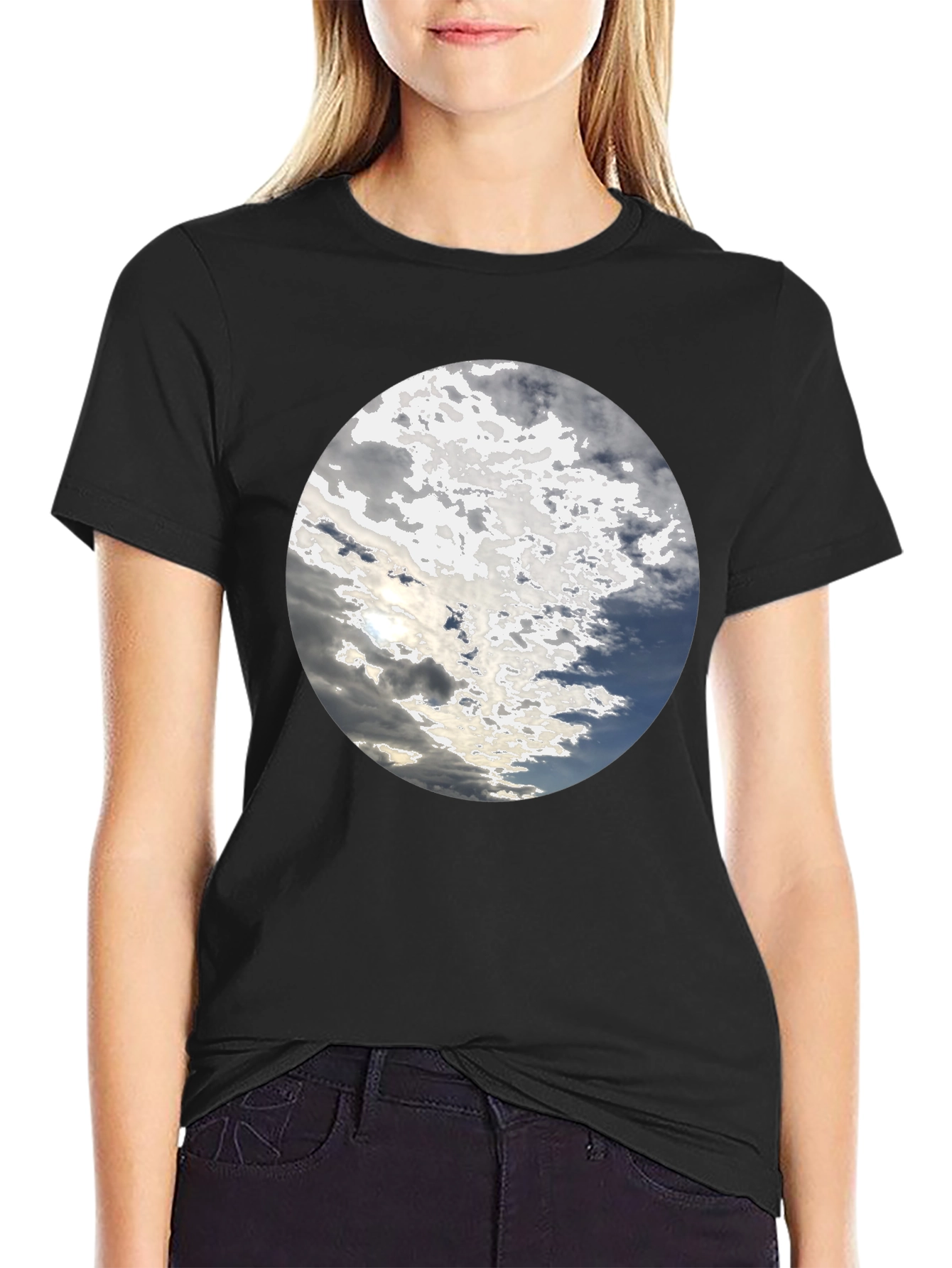 Cloudscape Graphic Black T-Shirt