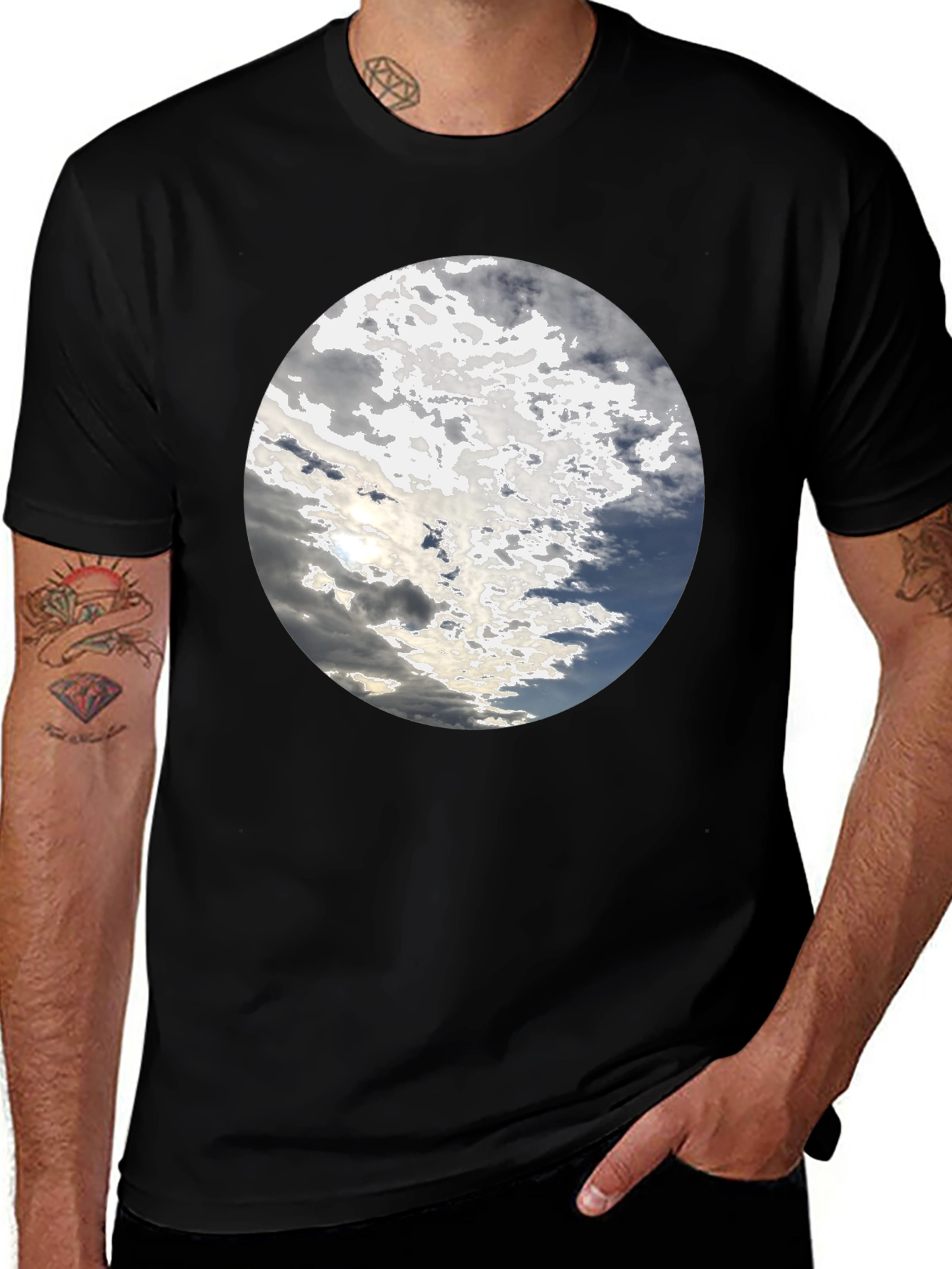 Cloudscape Graphic Black T-Shirt