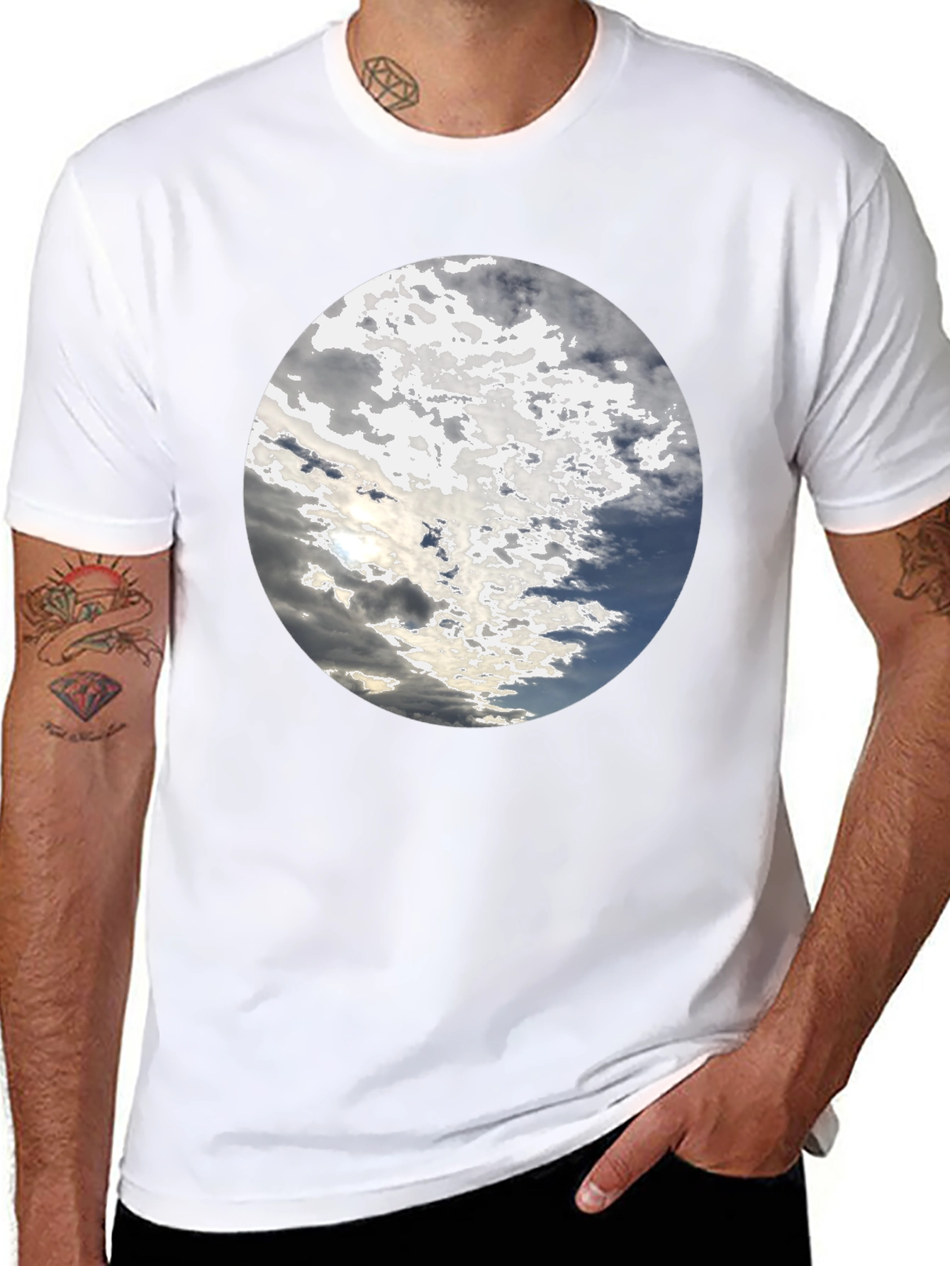 Cloudscape Graphic Black T-Shirt