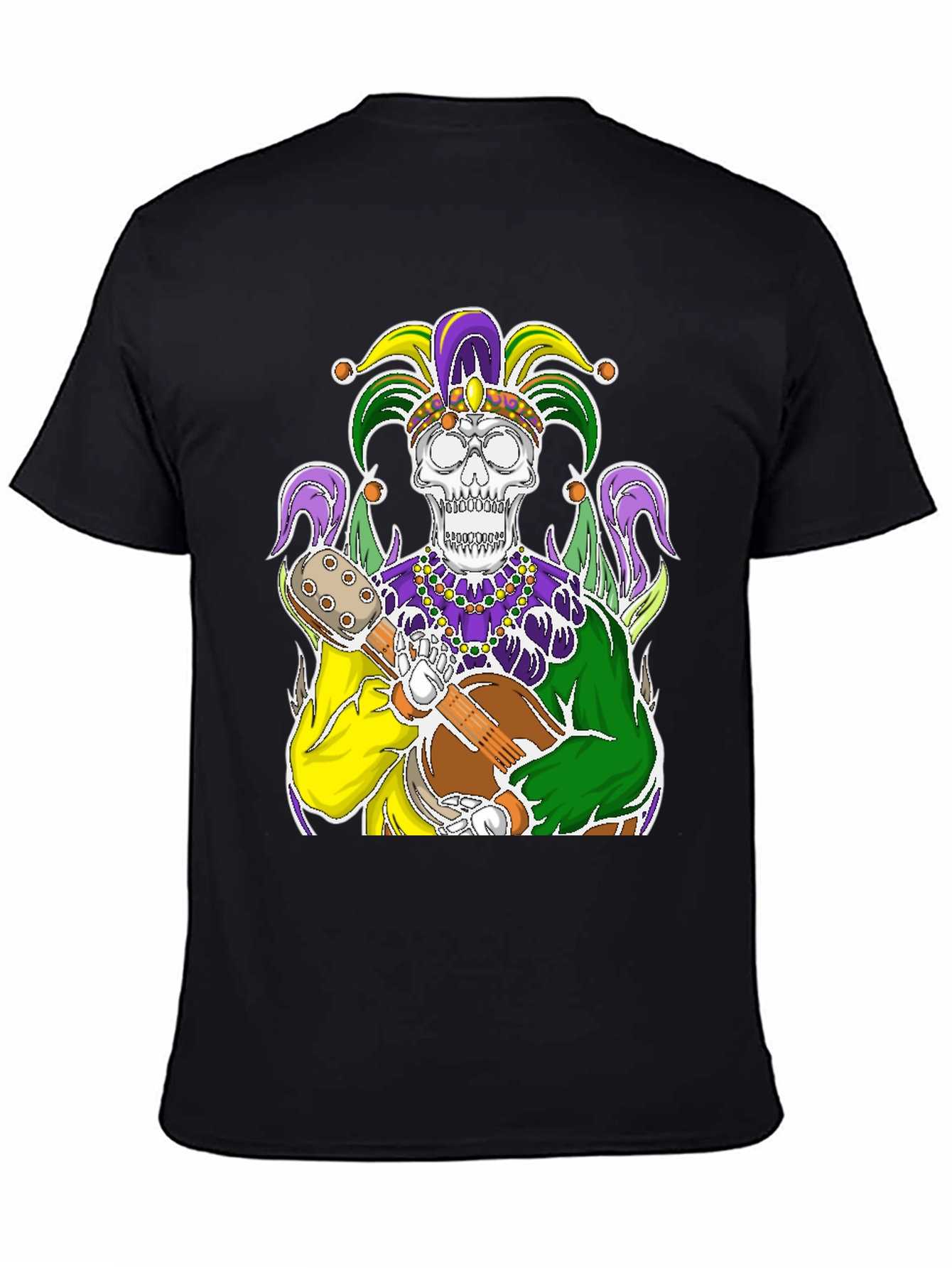 Mardi Gras Jester Skull Graphic Tee