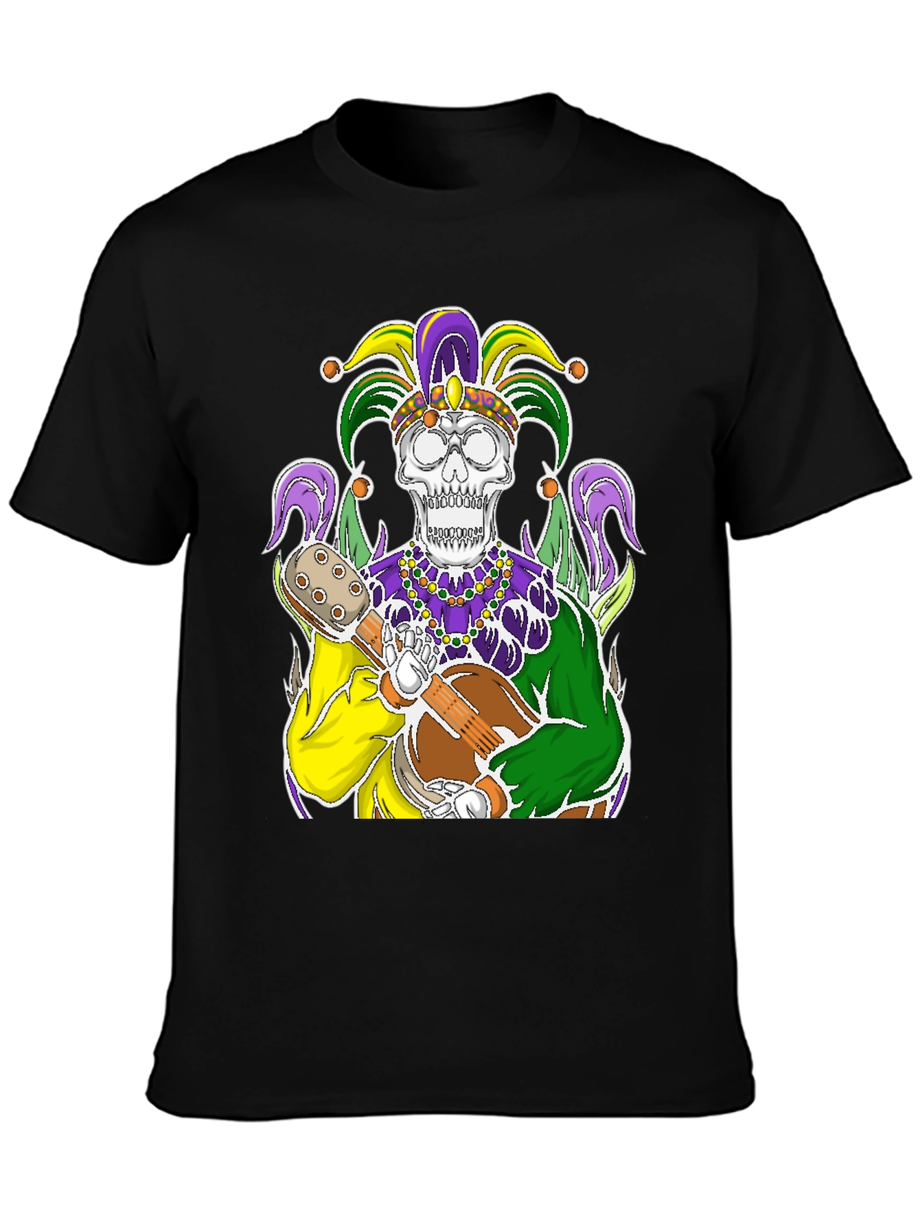 Mardi Gras Jester Skull Graphic Tee