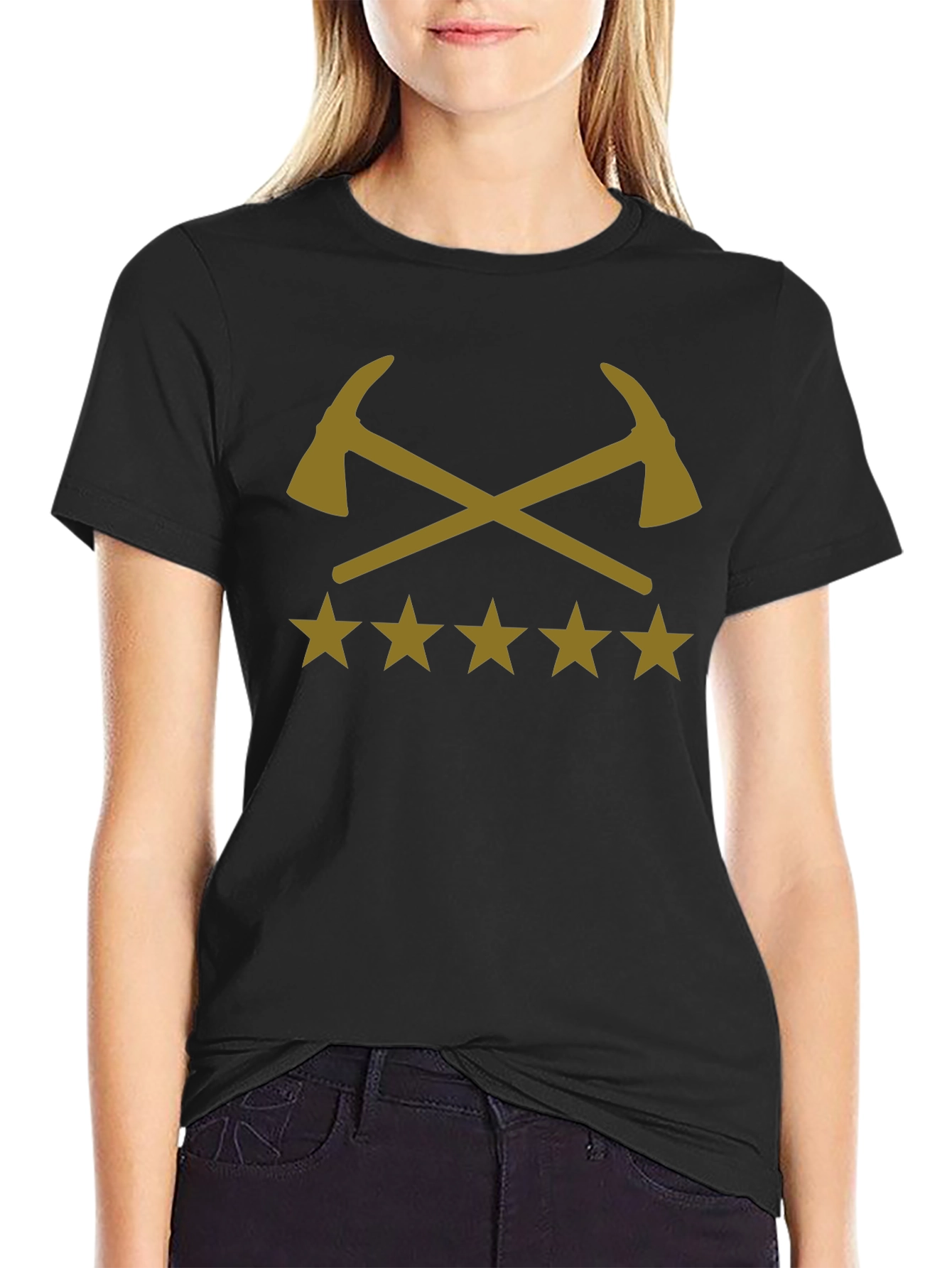 Pickaxe & Stars Graphic T-Shirt