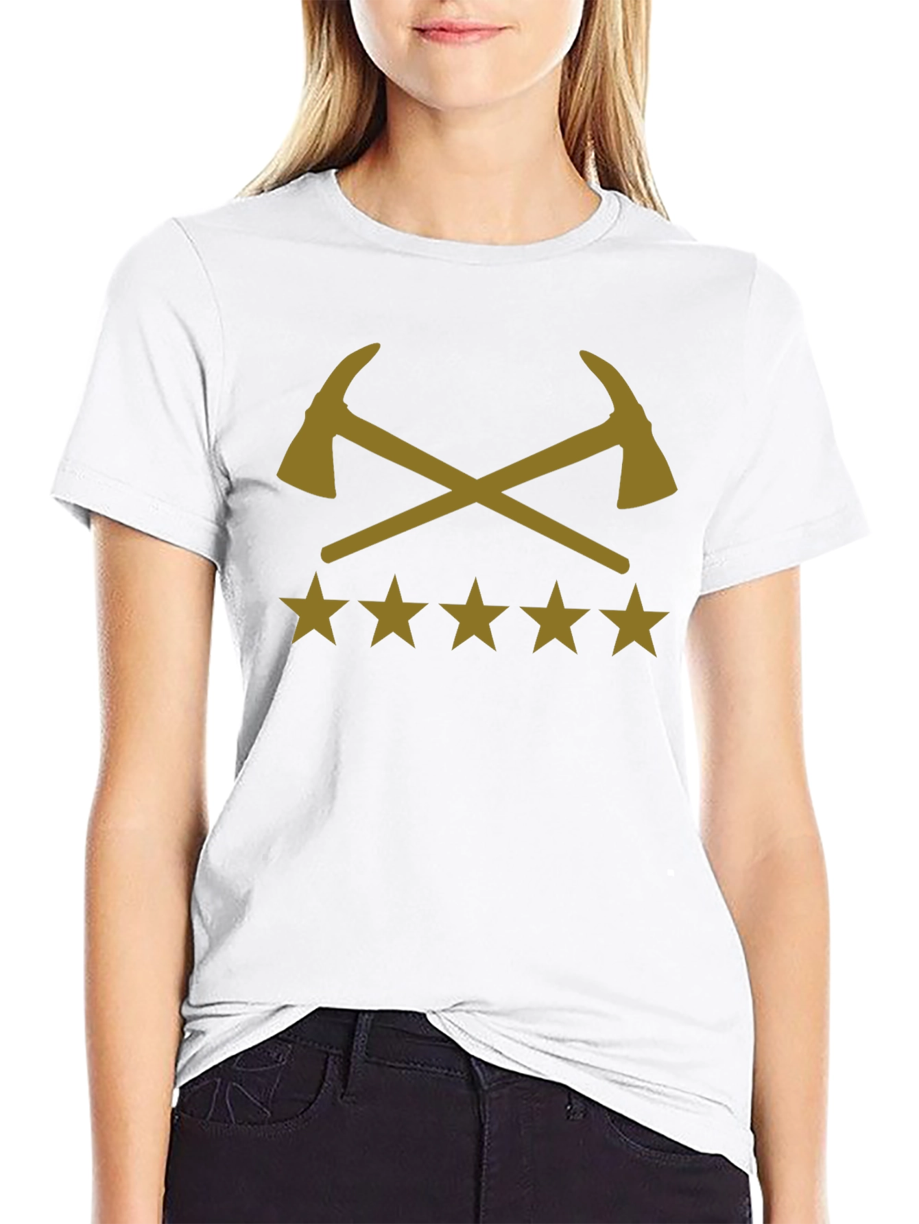 Pickaxe & Stars Graphic T-Shirt