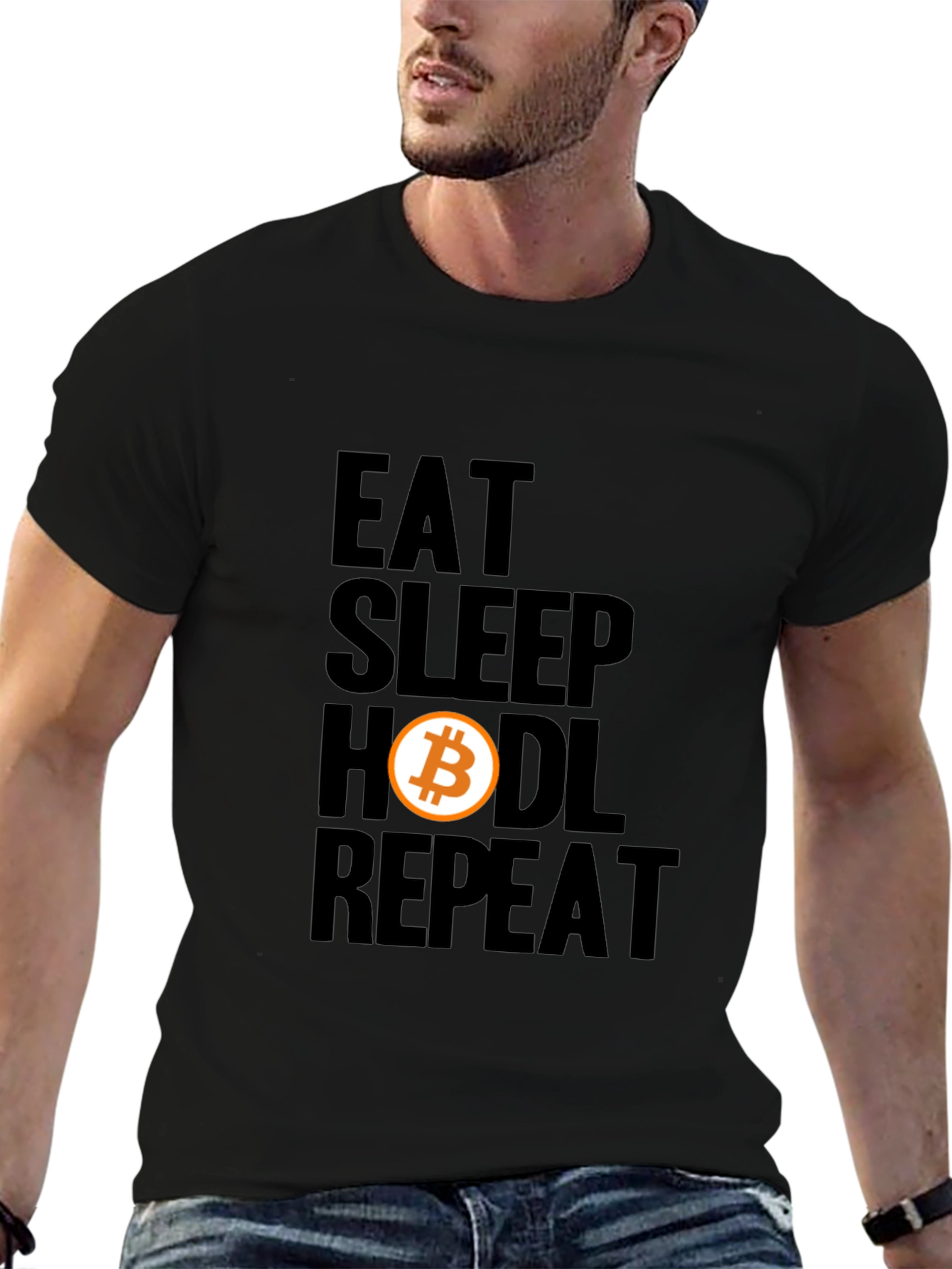 Eat Sleep Hodl Repeat Bitcoin Crypto T-Shirt