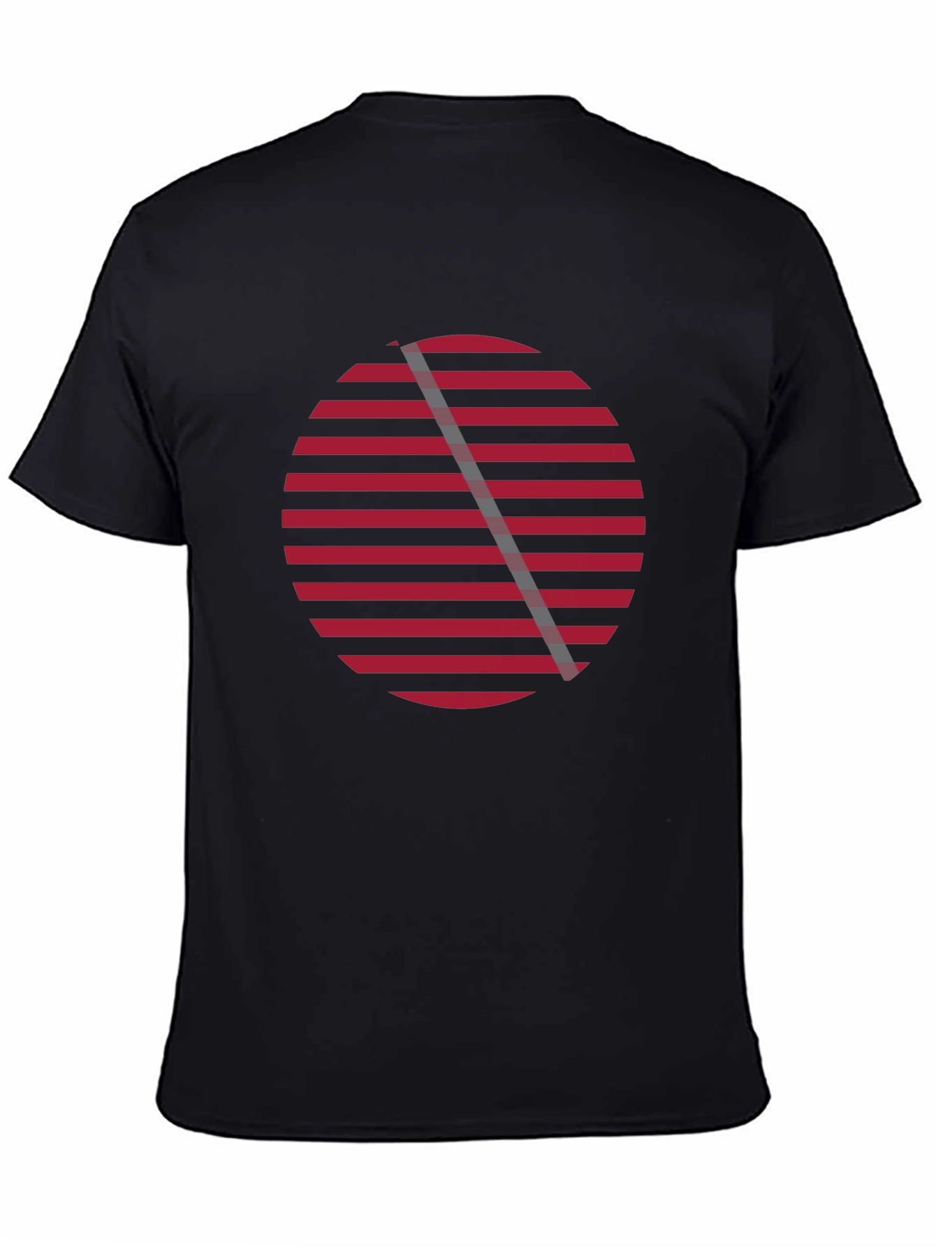Red Striped Circle Graphic Tee - Stylish Casual Wear
