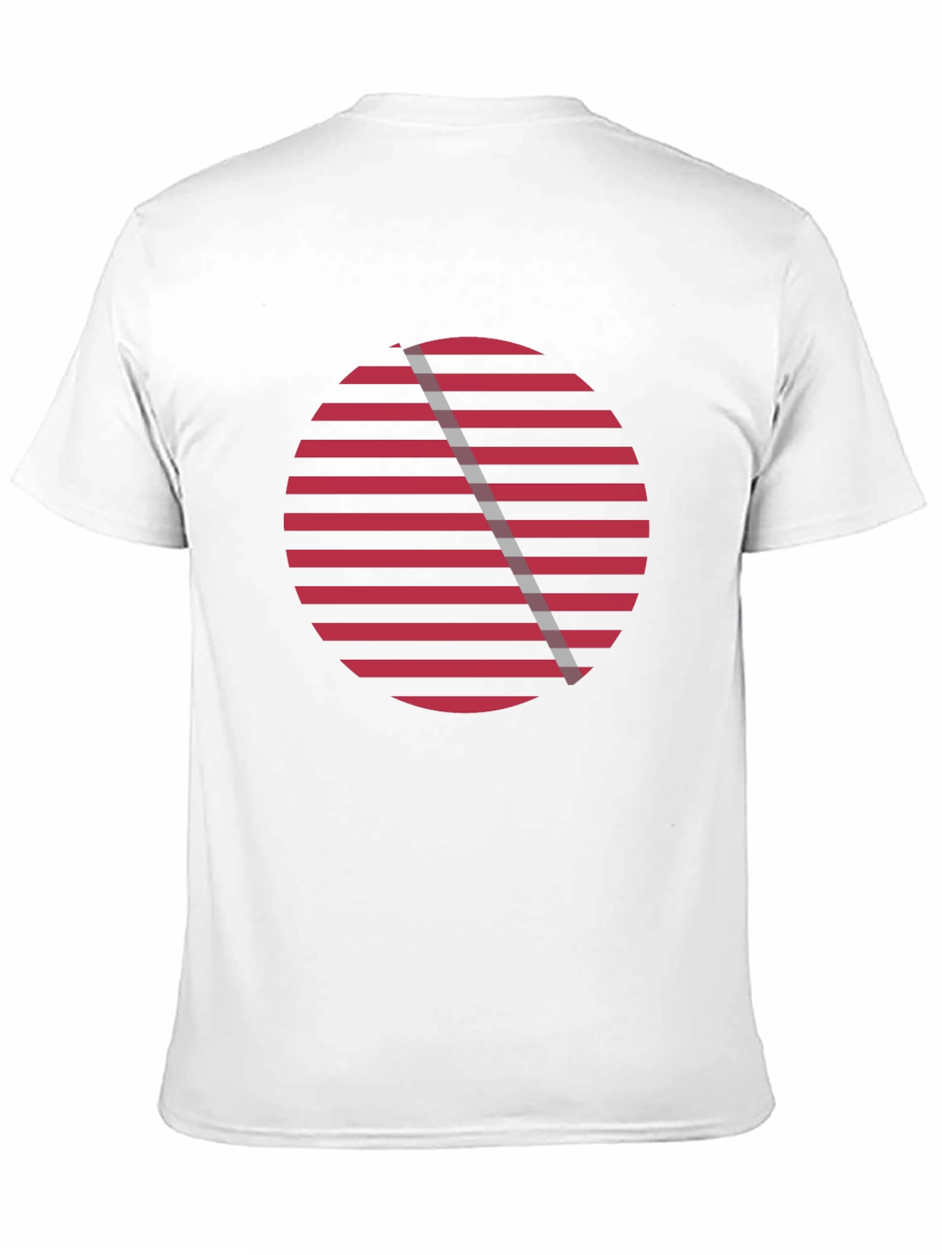 Red Striped Circle Graphic Tee - Stylish Casual Wear